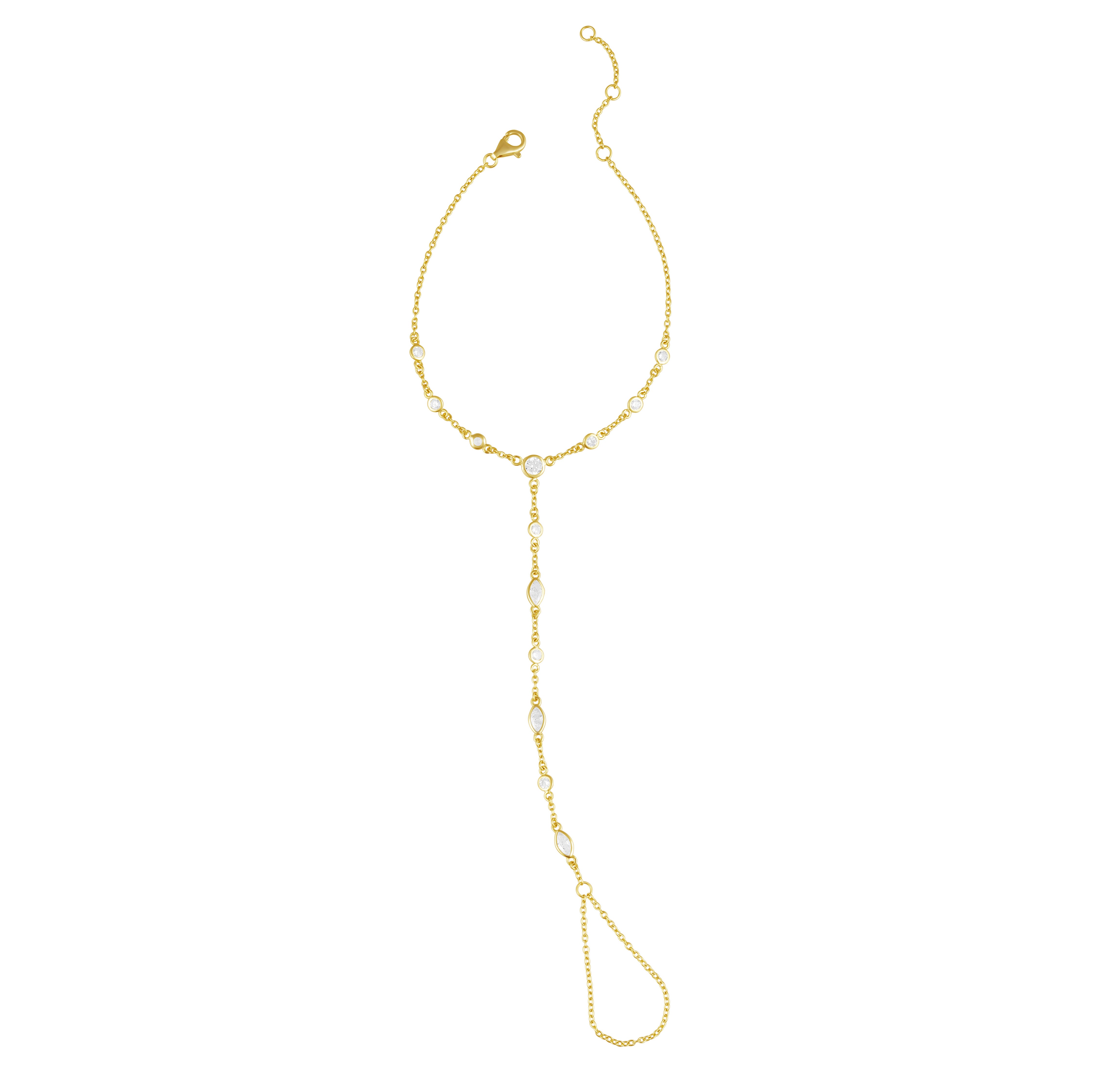 Seraphine CZ Hand Chain Bracelet