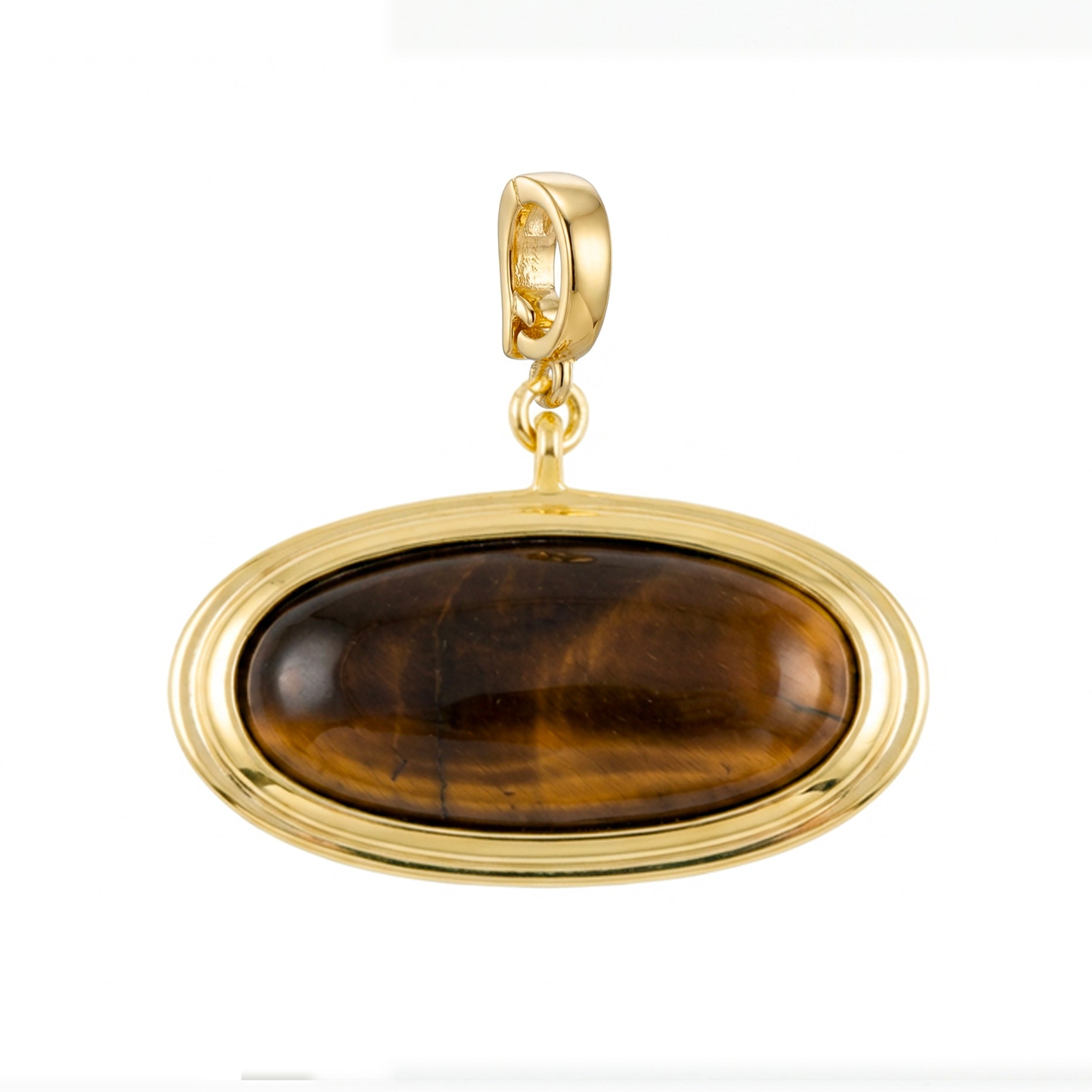 Oval Tiger Eye Charm