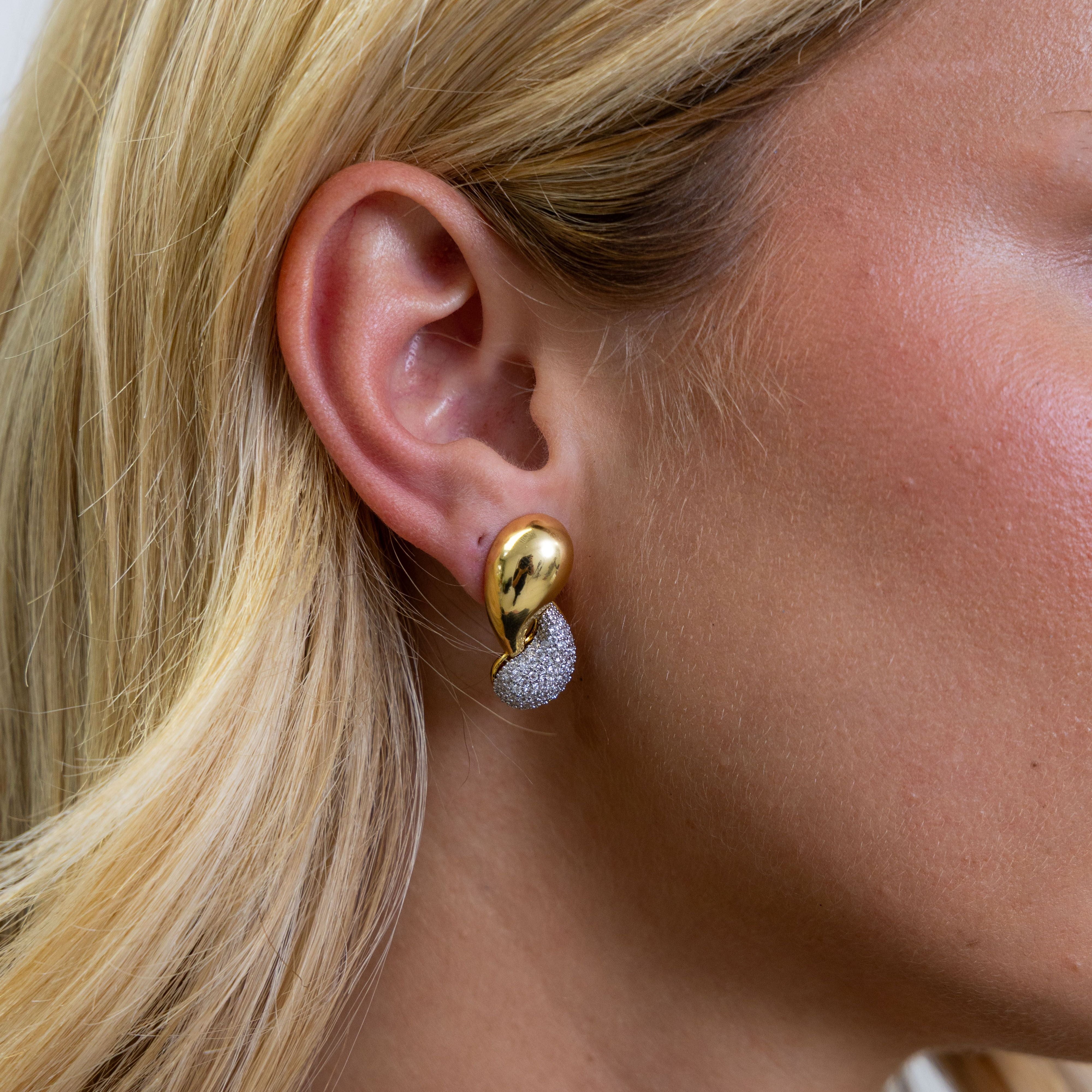 Pave Raindrop Earring