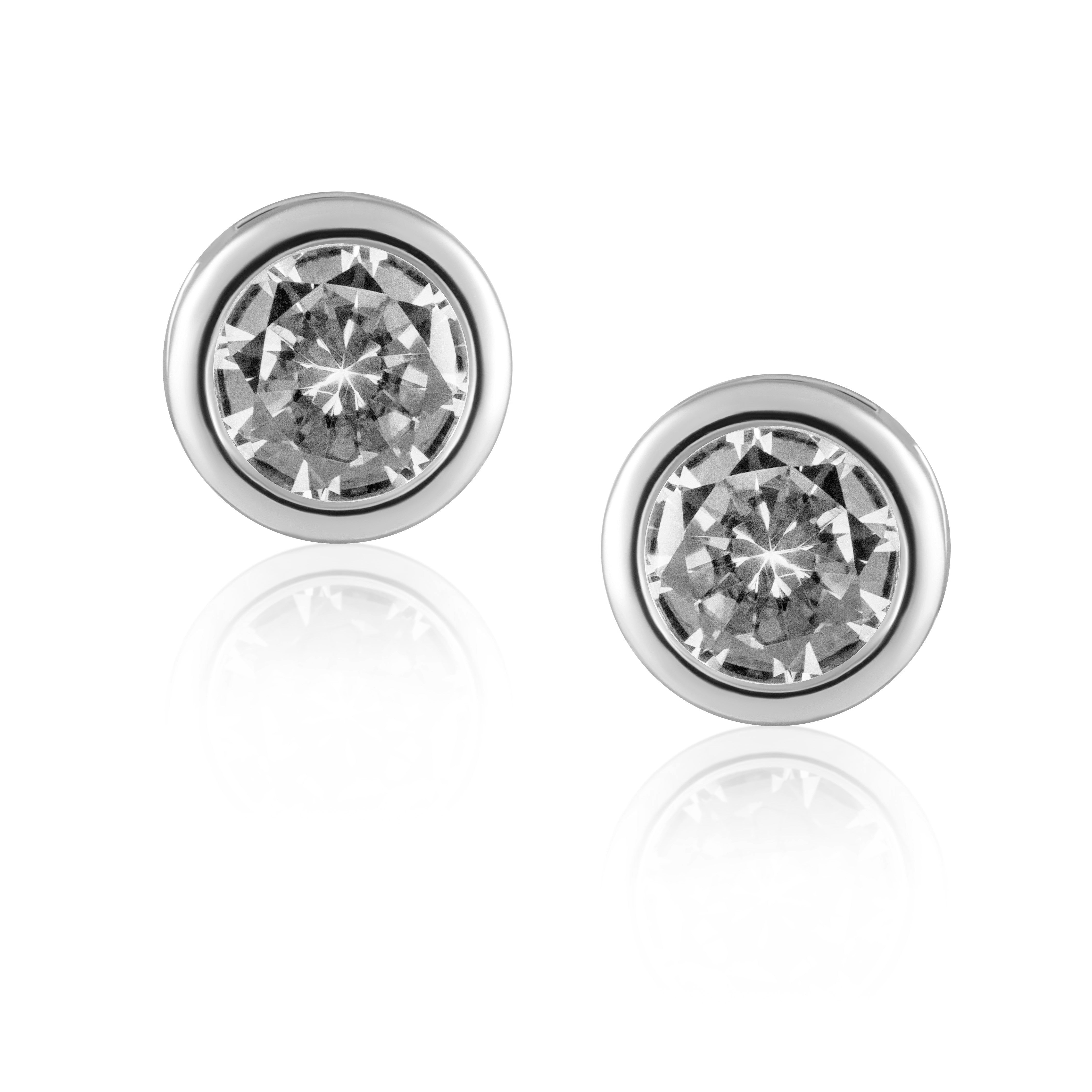 Alaina Bezel Studs