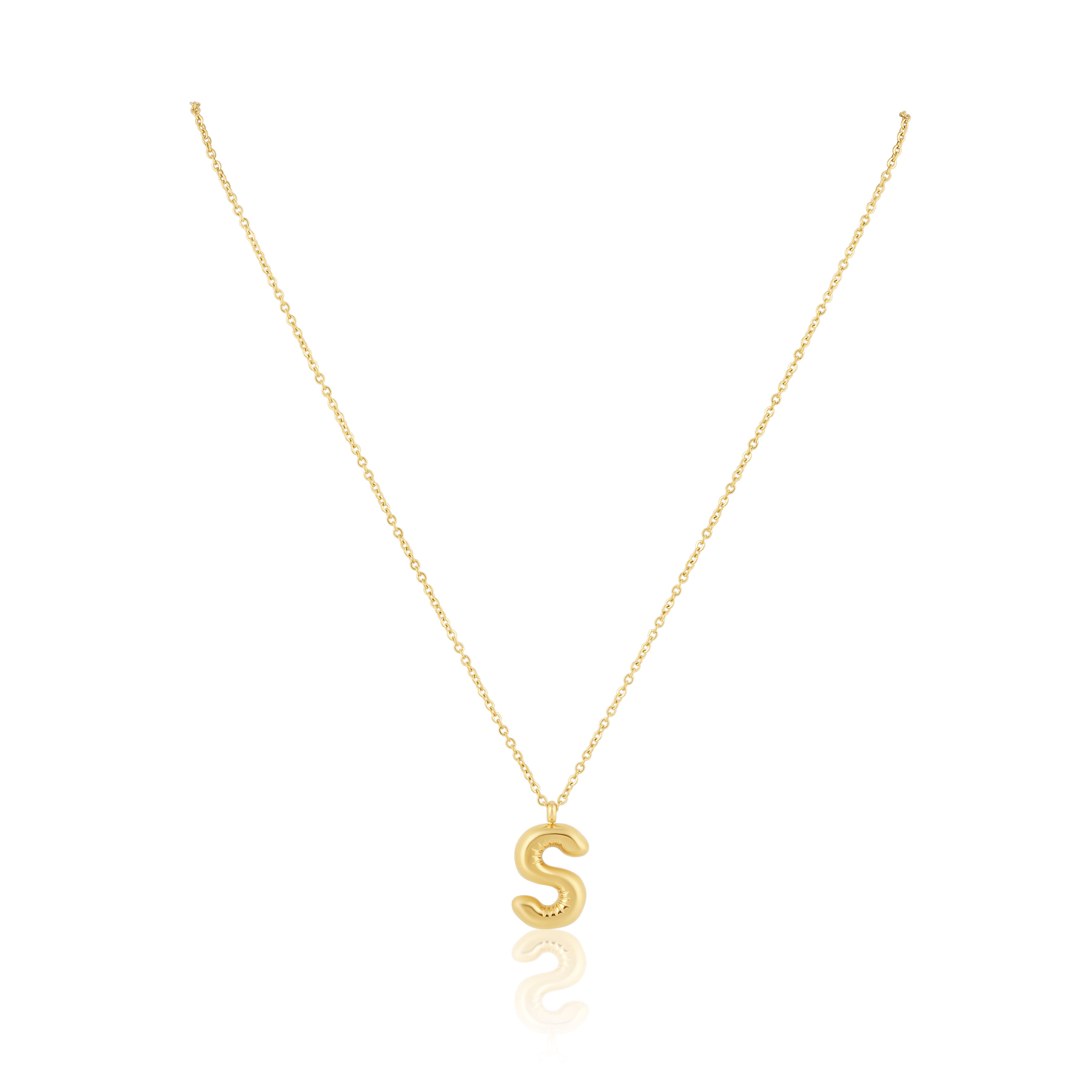 Bubble Initial Necklace