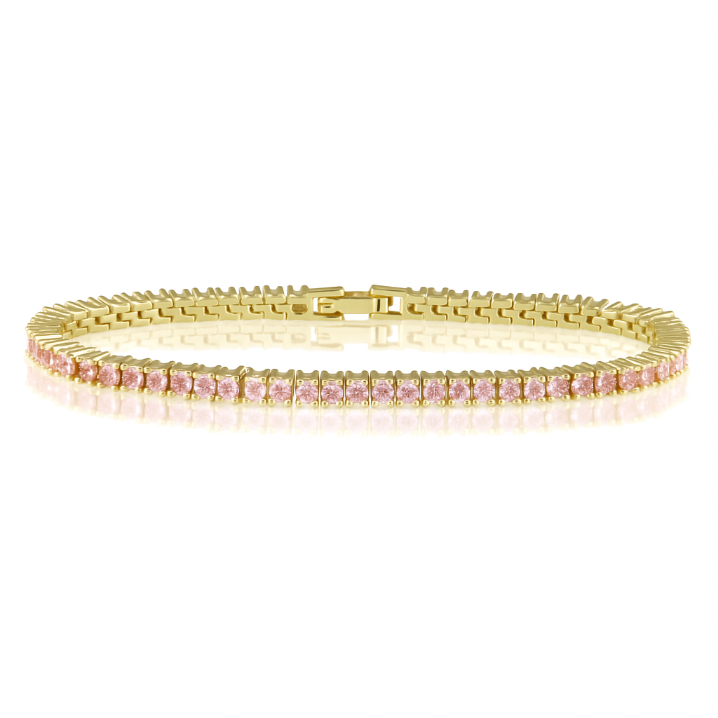 Karla Tennis Bracelet - Light Pink