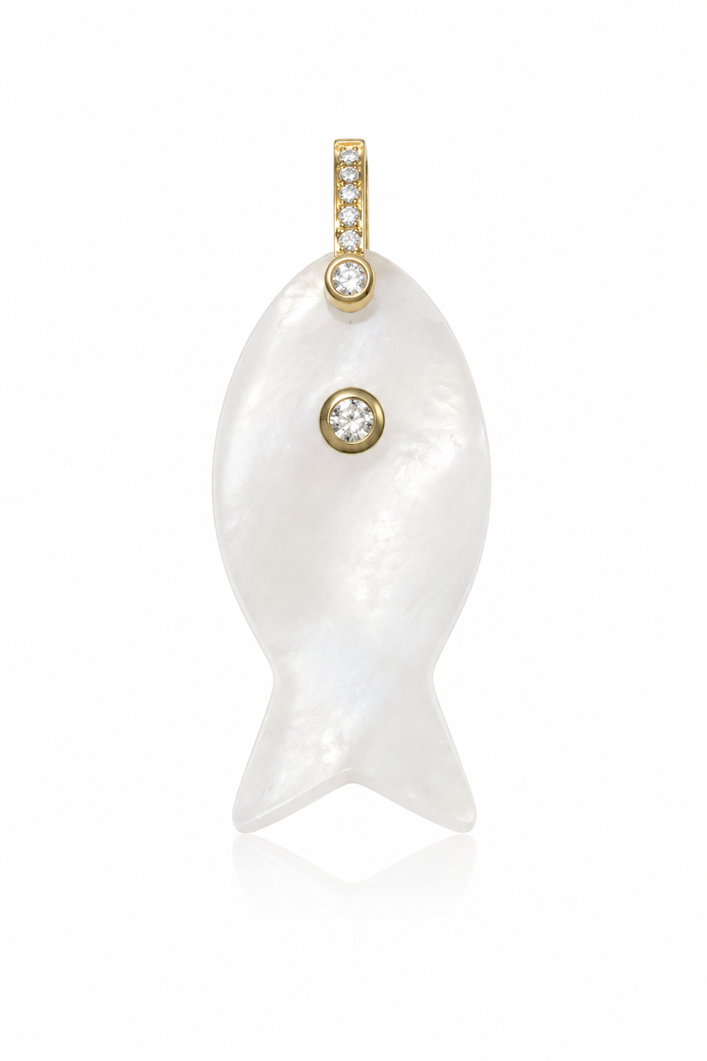Nori White Quartz Fish Charm