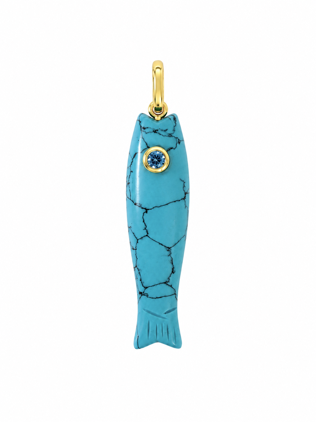 Turquoise Fish Charm
