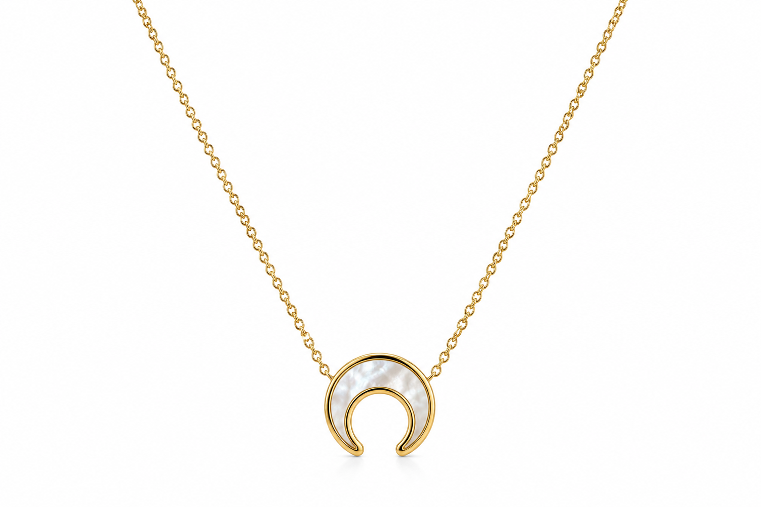 Collar con colgante de luna creciente