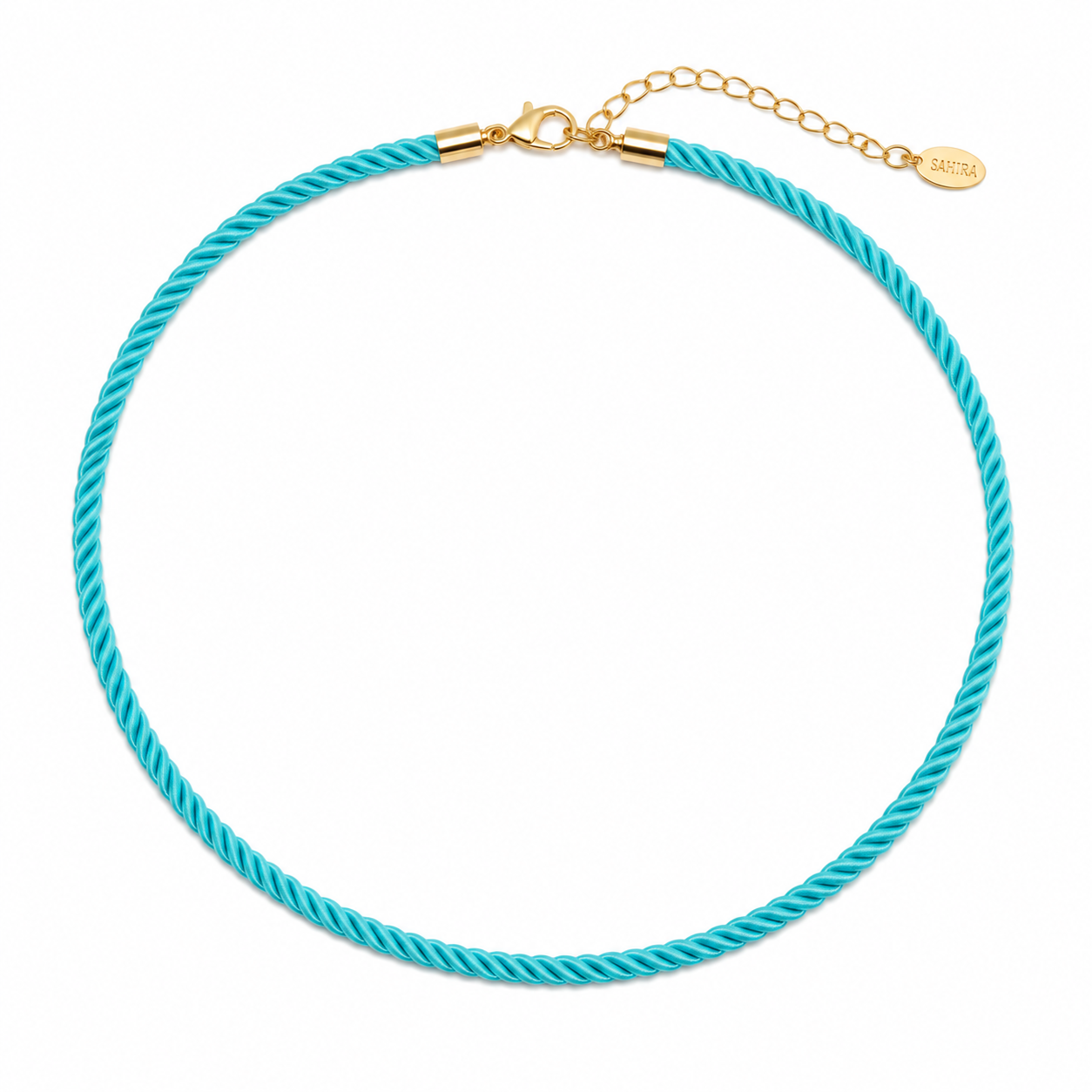 Turquoise Rope Cord Necklace