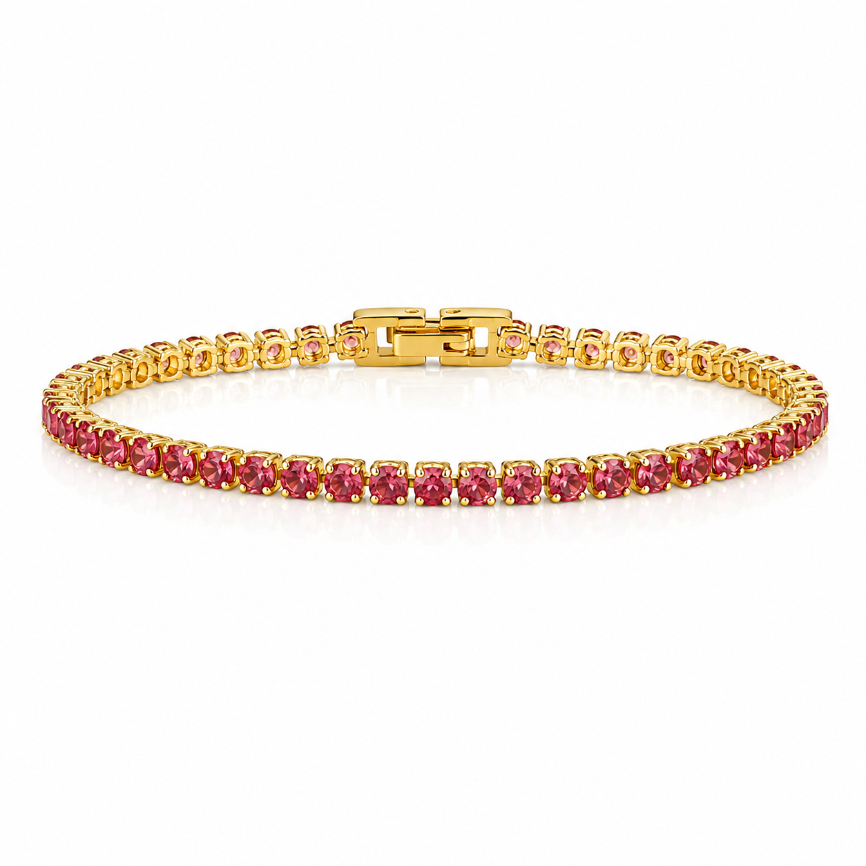 Riley Pink Tennis Bracelet