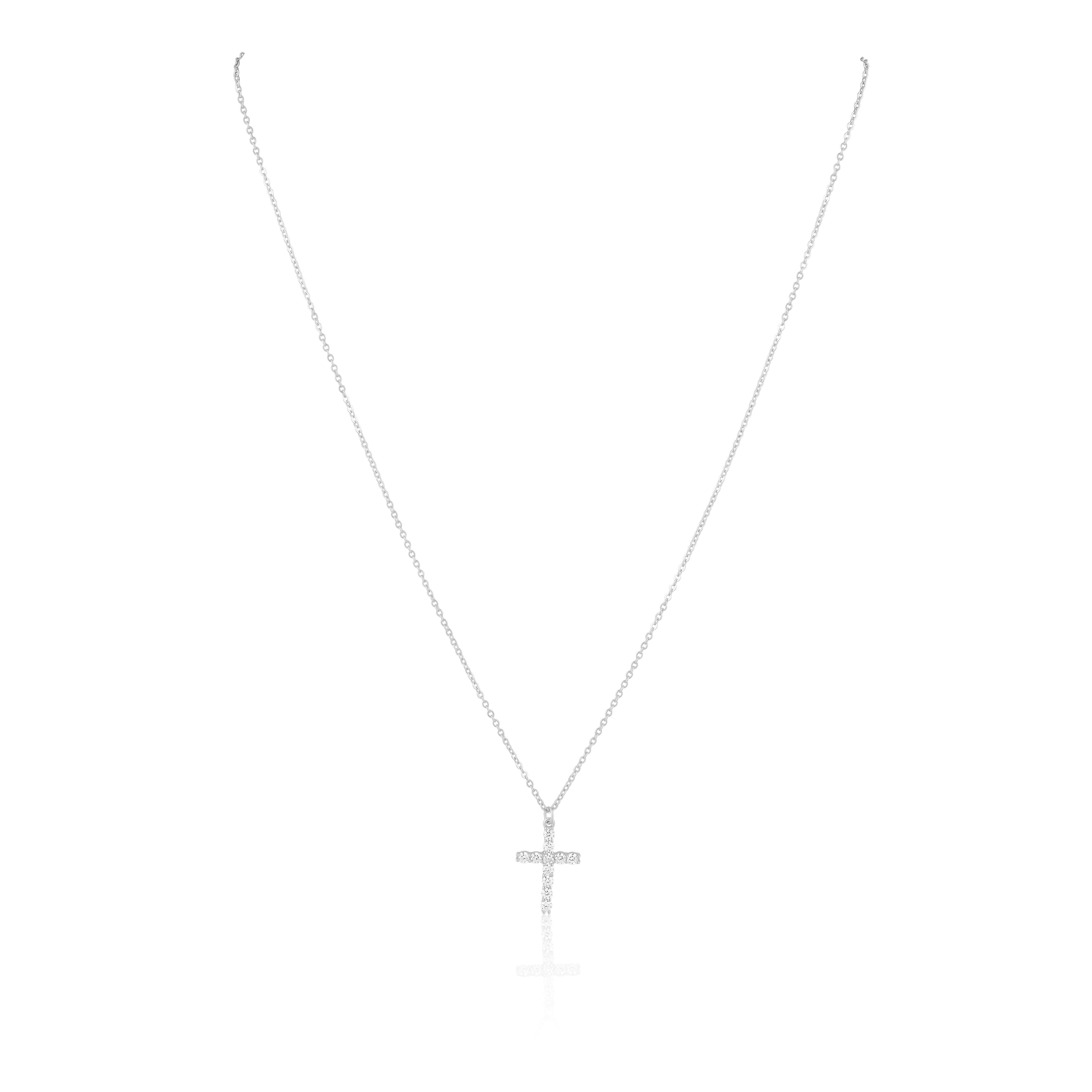 Classic CZ Cross Necklace