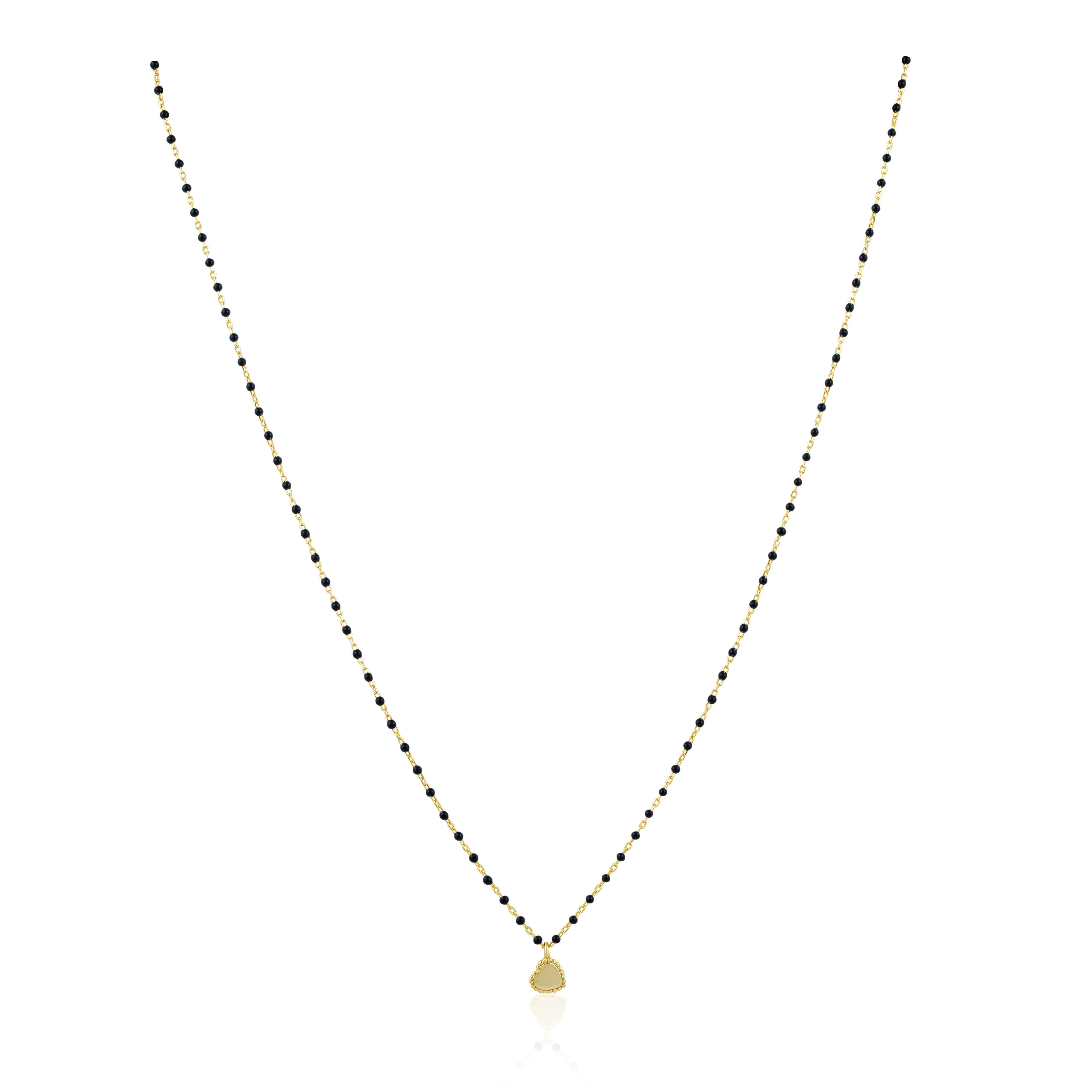 Collar Elsa Mini Corazón Negro