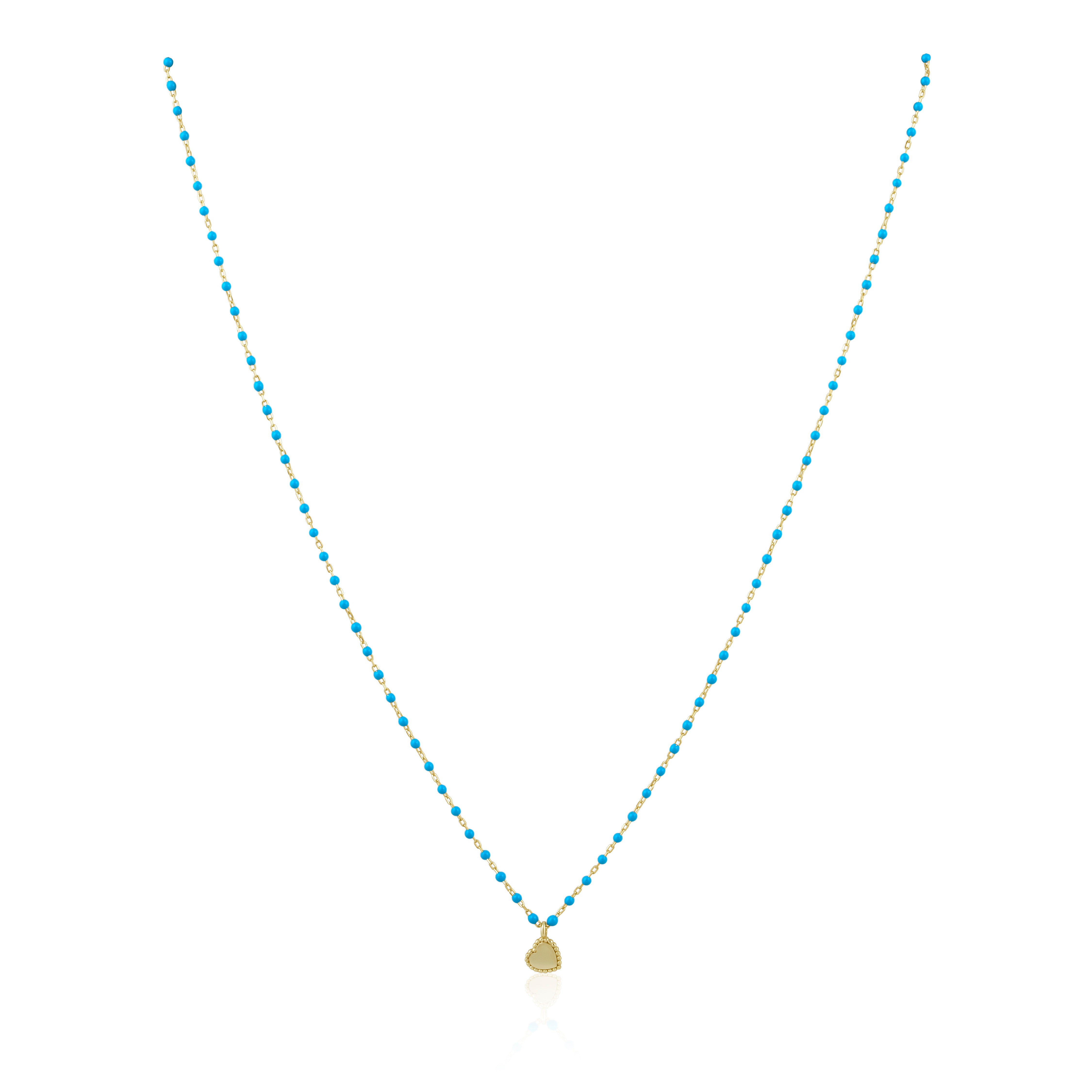 Elsa Mini Heart Necklace Turquoise