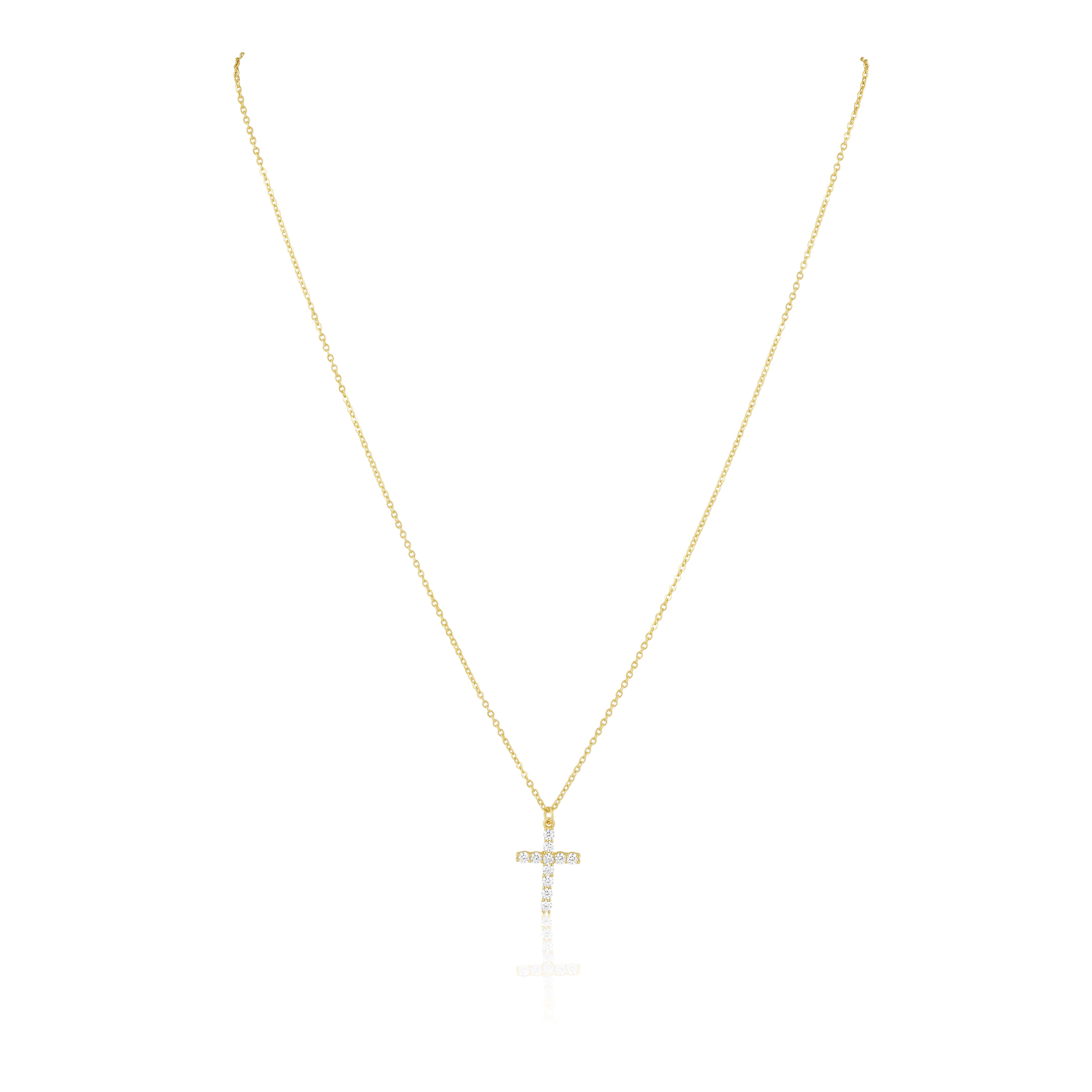 Classic CZ Cross Necklace