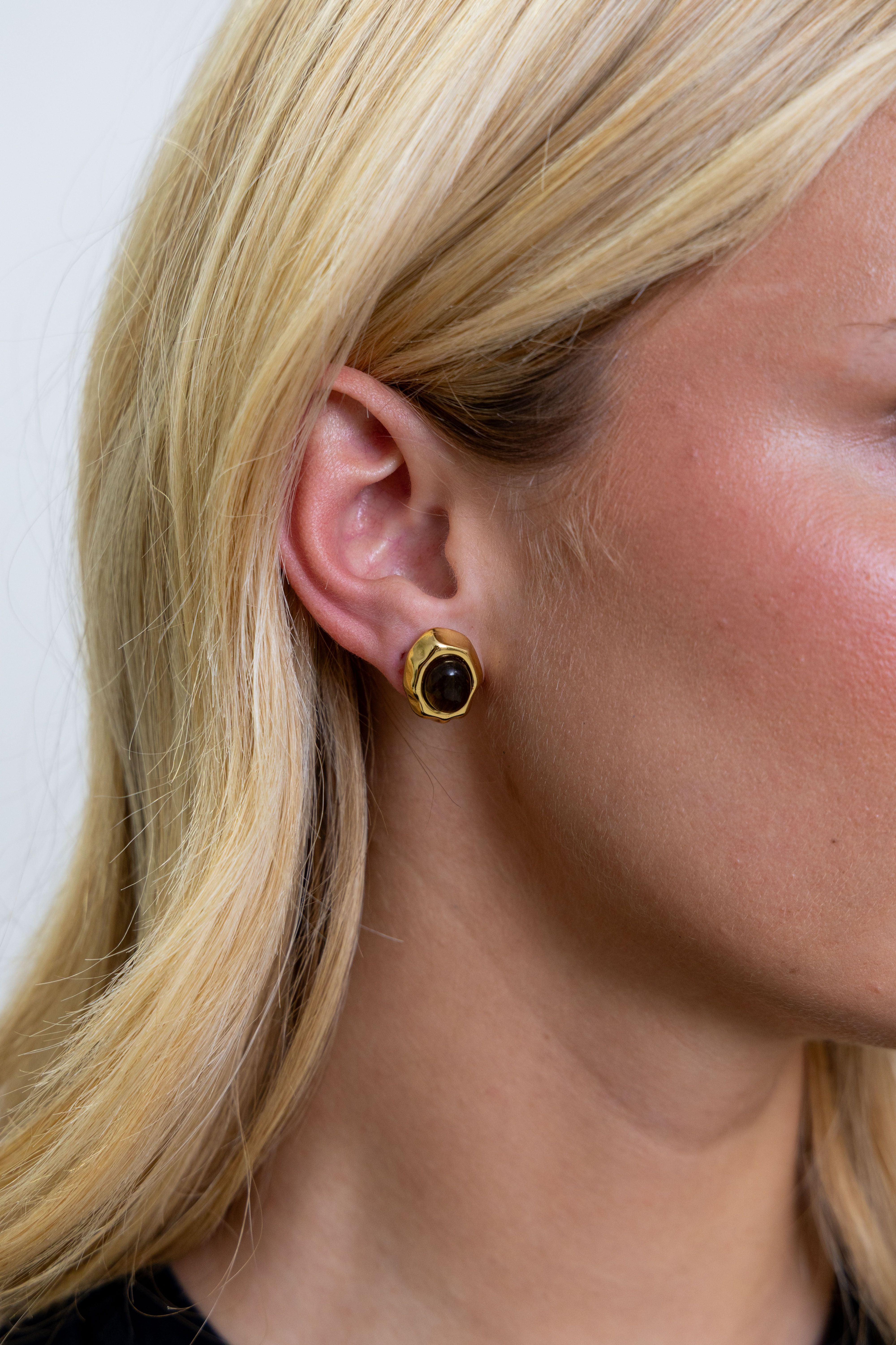 Saylor Tiger Eye Studs