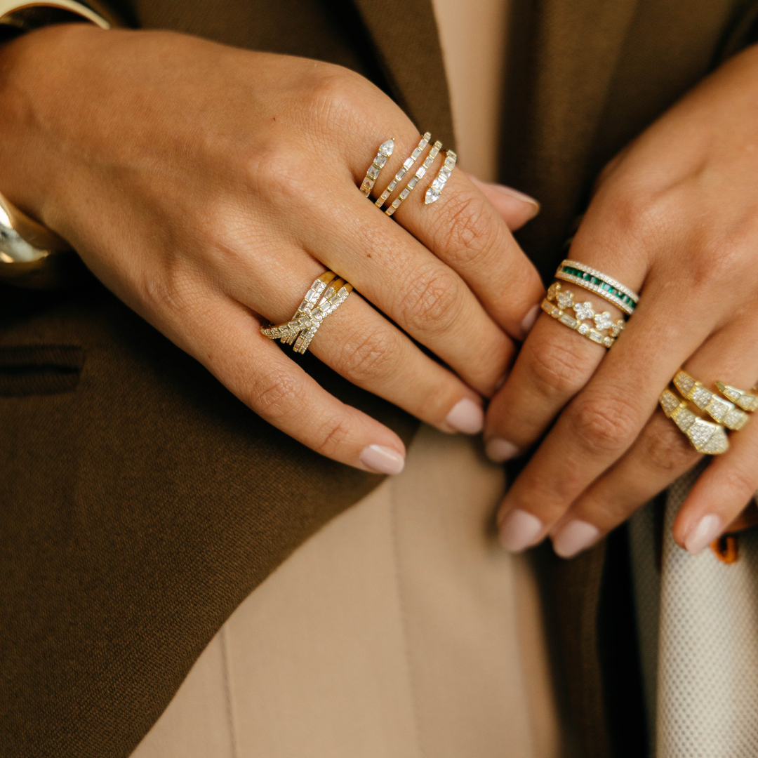 Lauren Emerald Band Ring