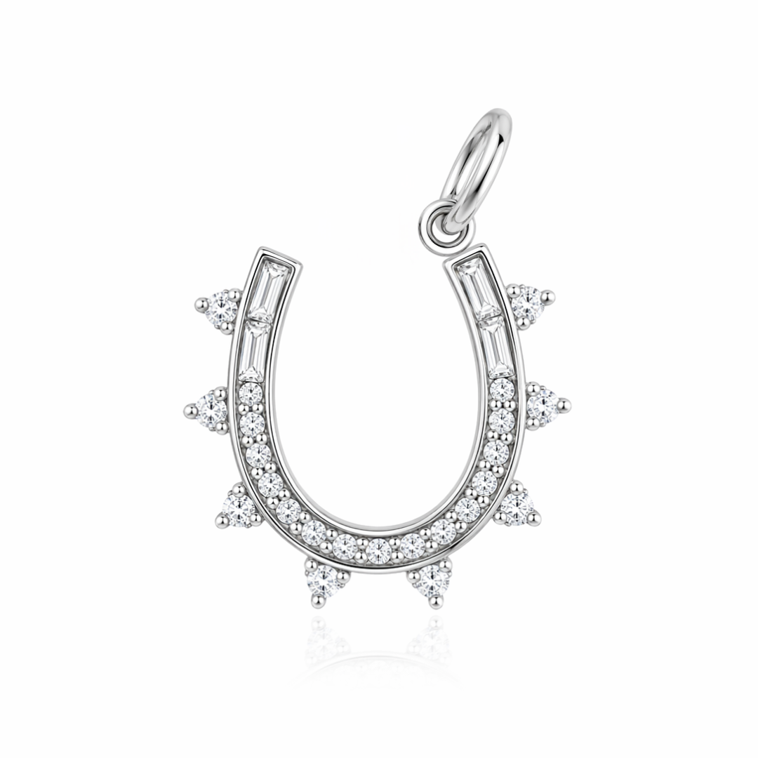 Pave Horseshoe Charm