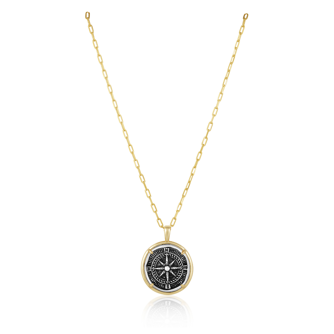 Compass Coin Necklace