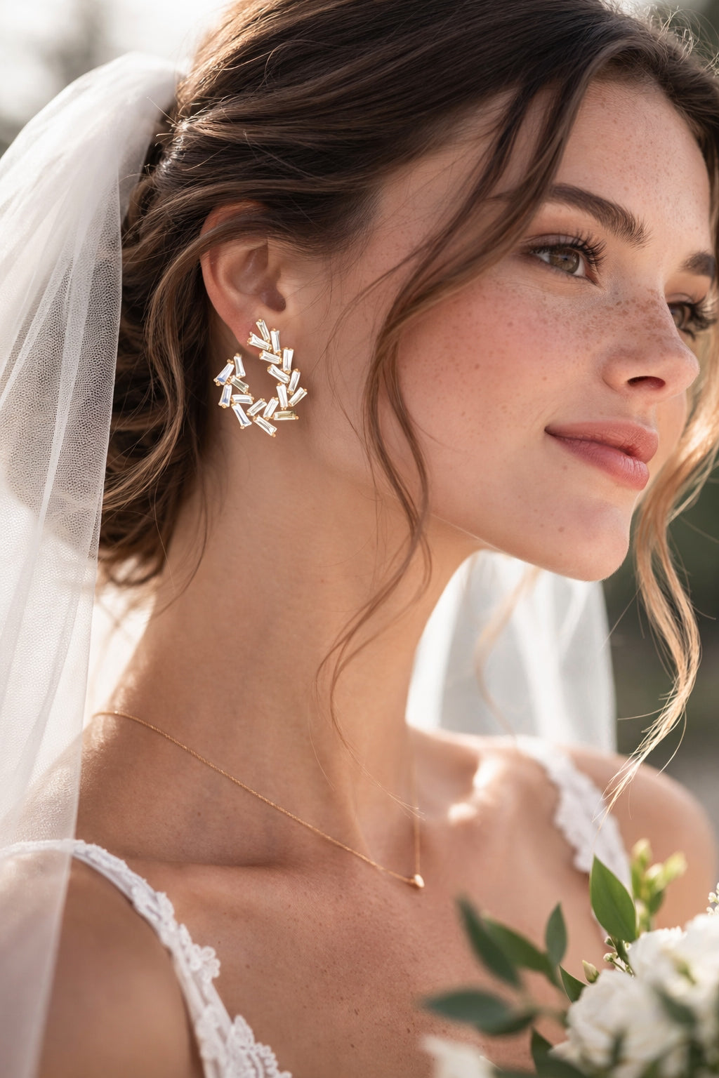 Arianna Baguette Earring Large