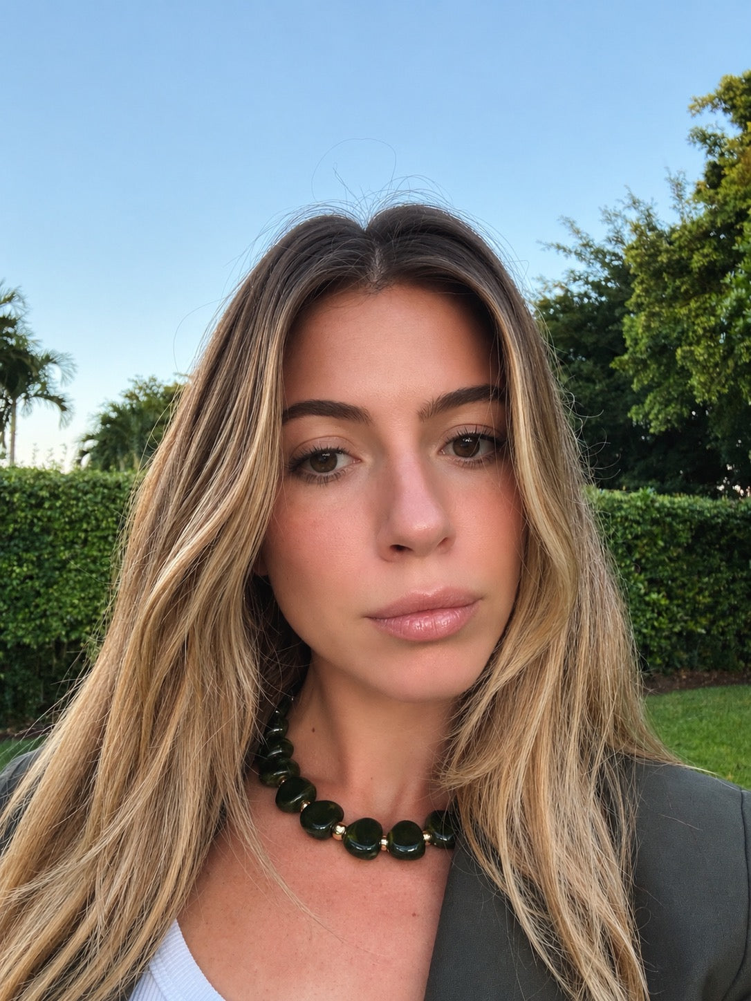 Sylvan Olive Beaded Necklace