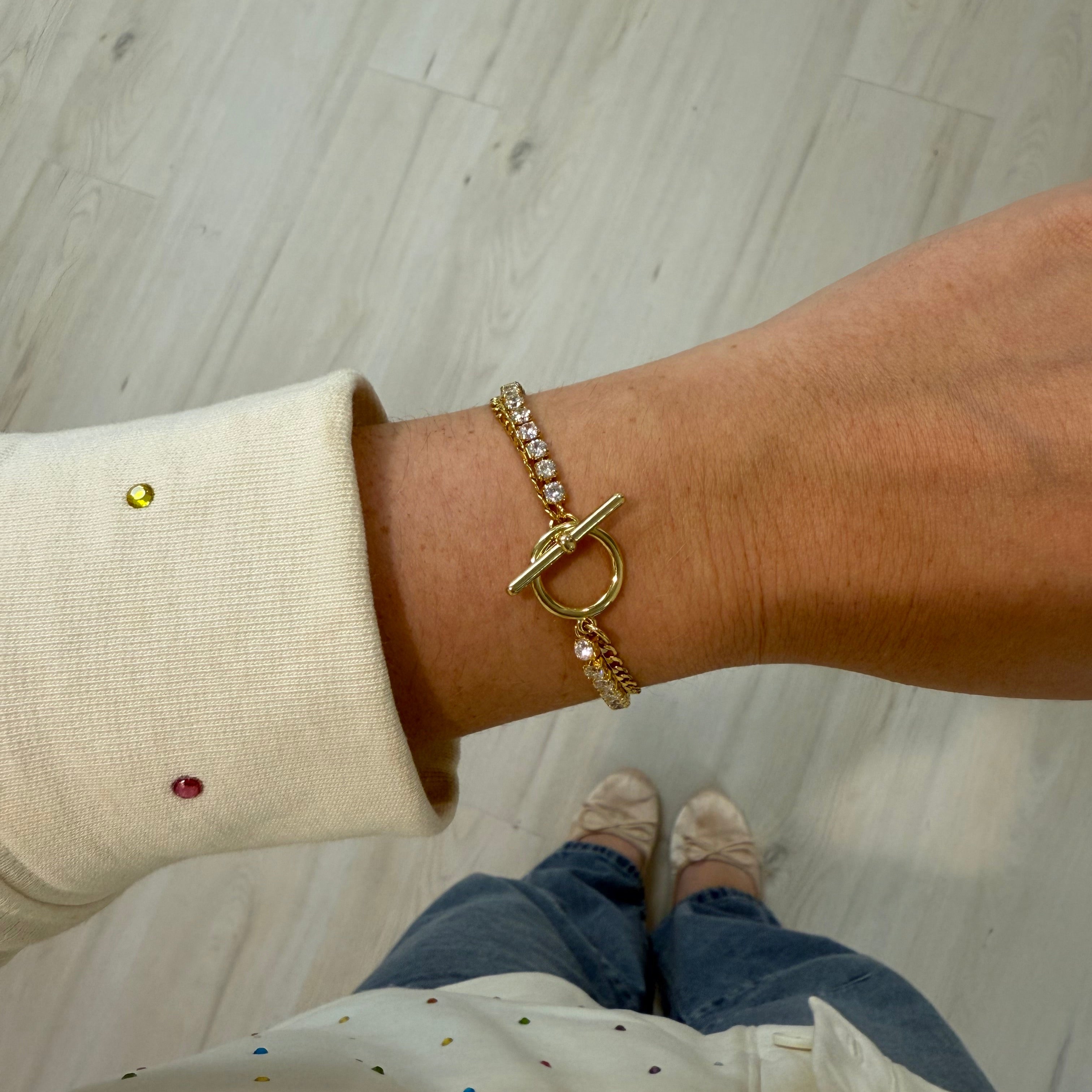 CZ Toggle Bracelet