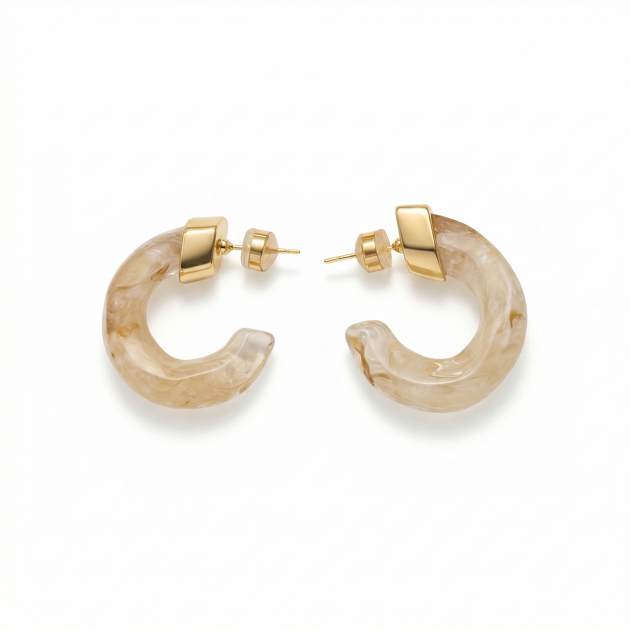 Kaia Hoops - Beige