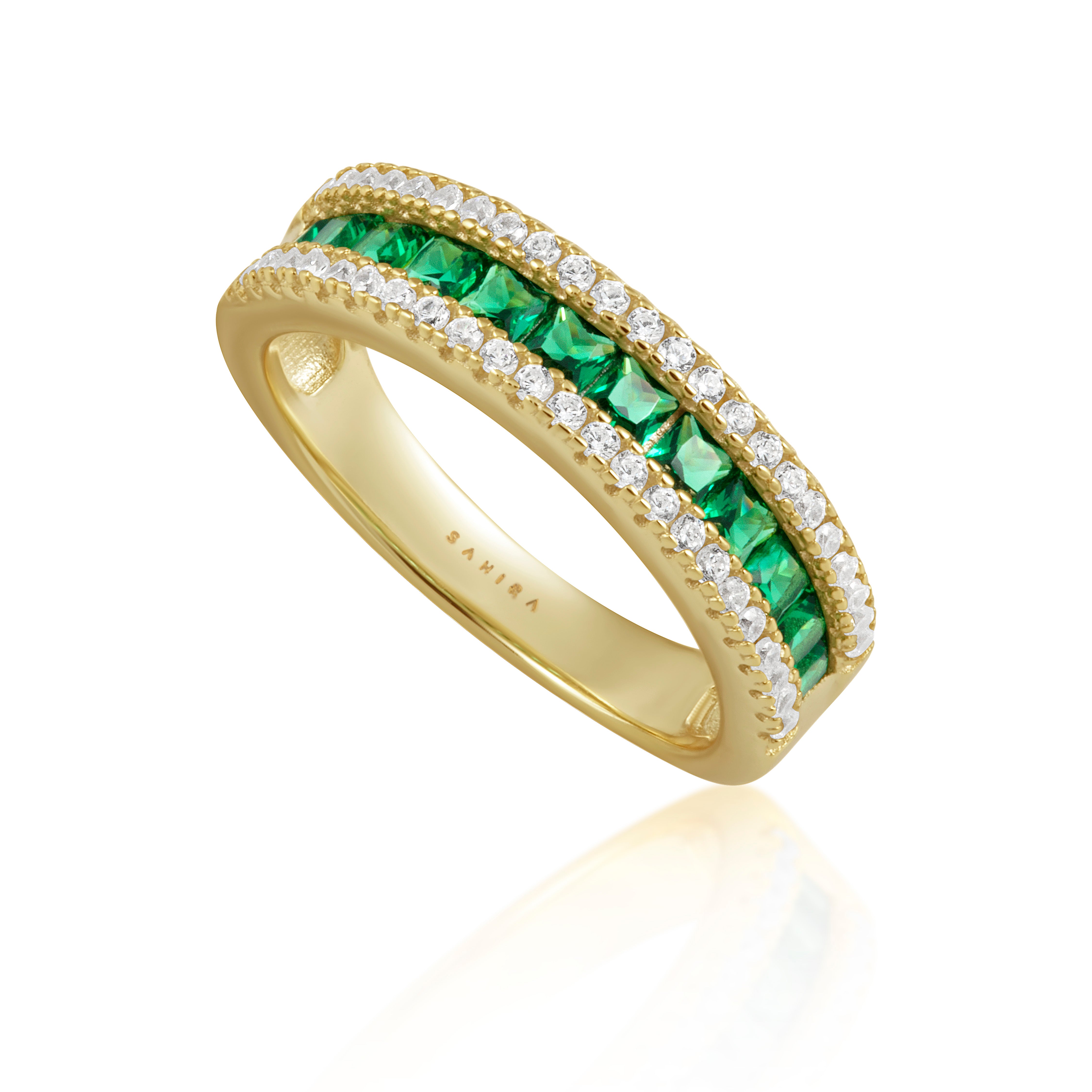 Lauren Emerald Band Ring