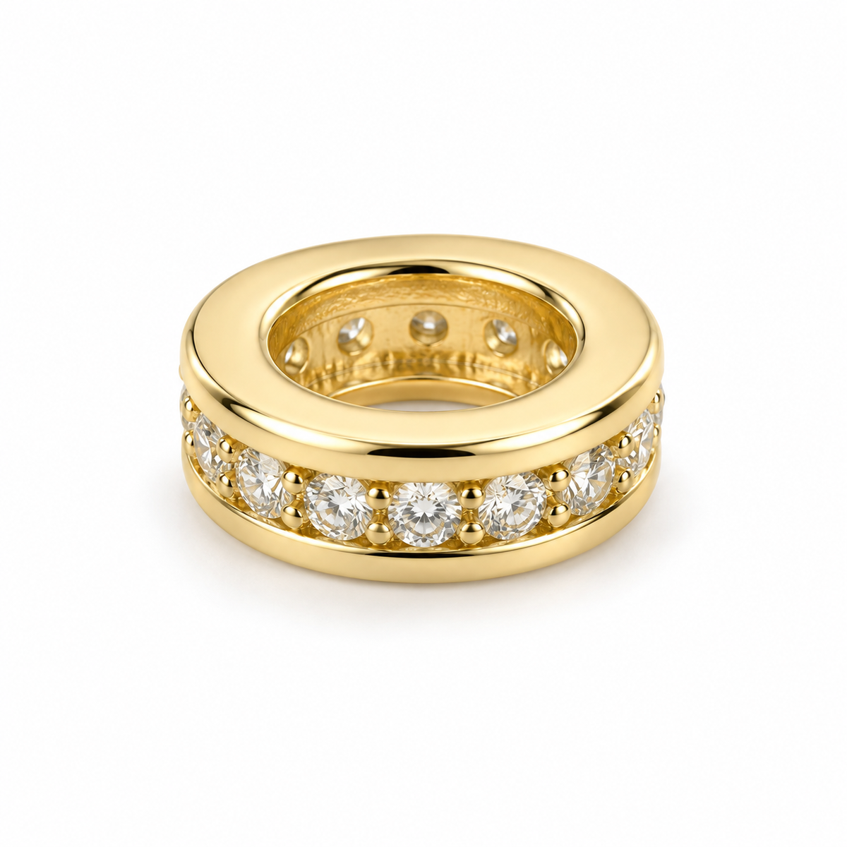 Round Stone Charm Spacer