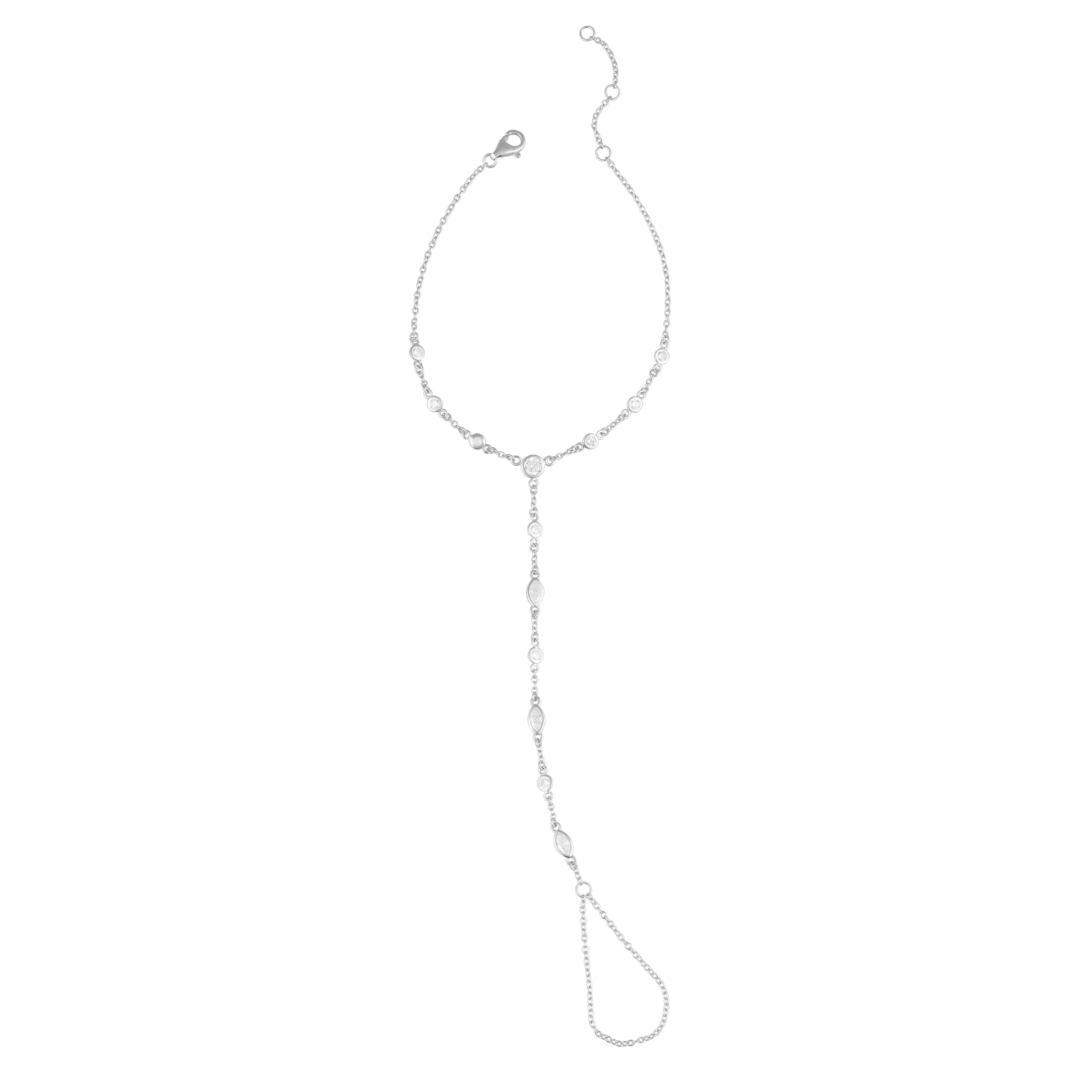 Seraphine CZ Hand Chain Bracelet