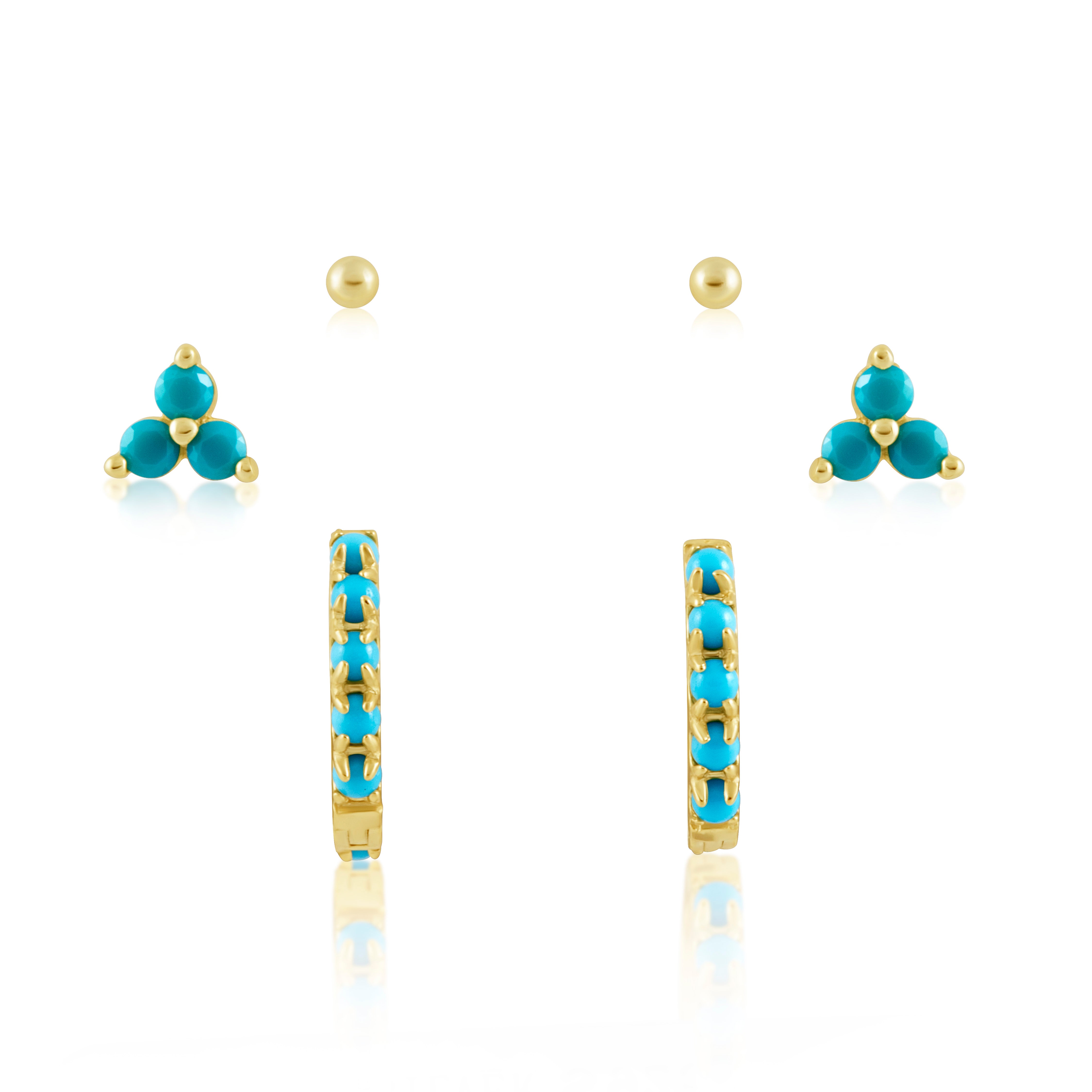 Turquoise Earring Set