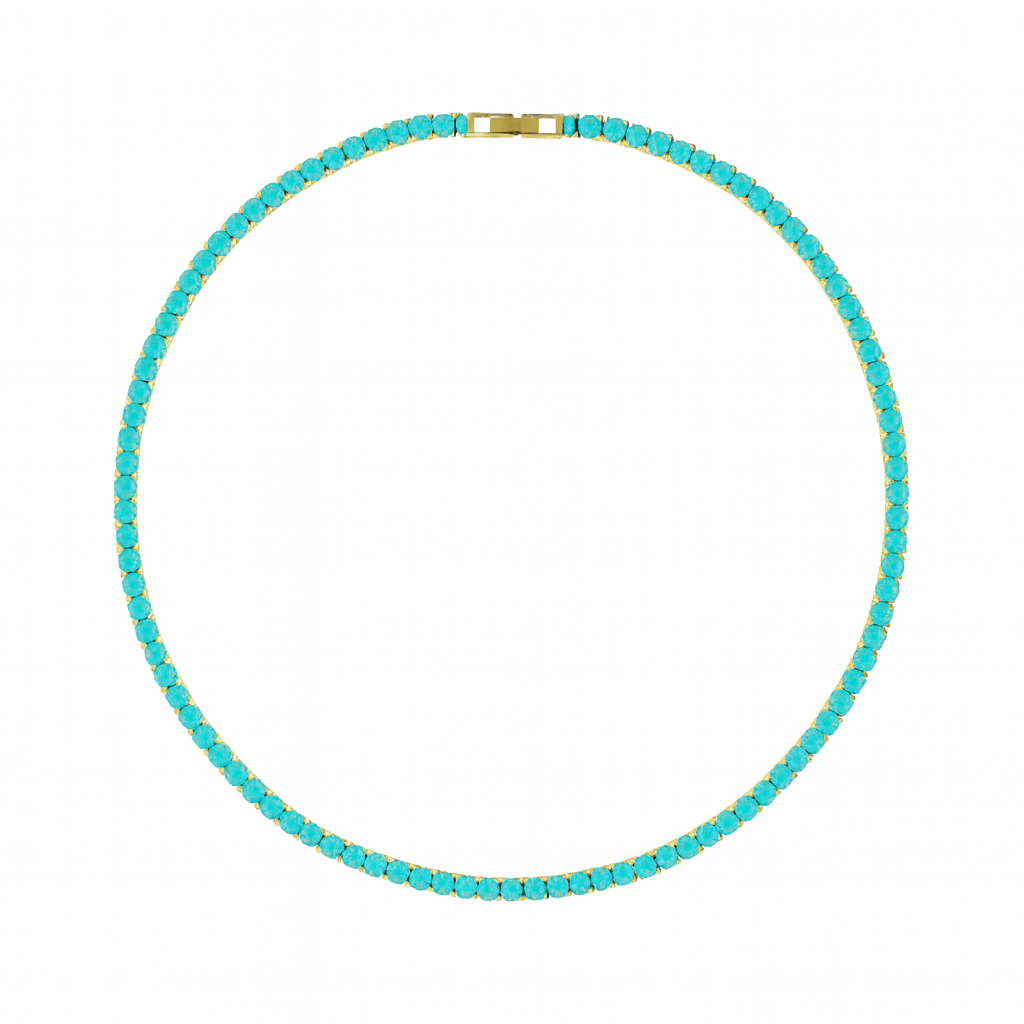 Karla Tennis Necklace - Turquoise