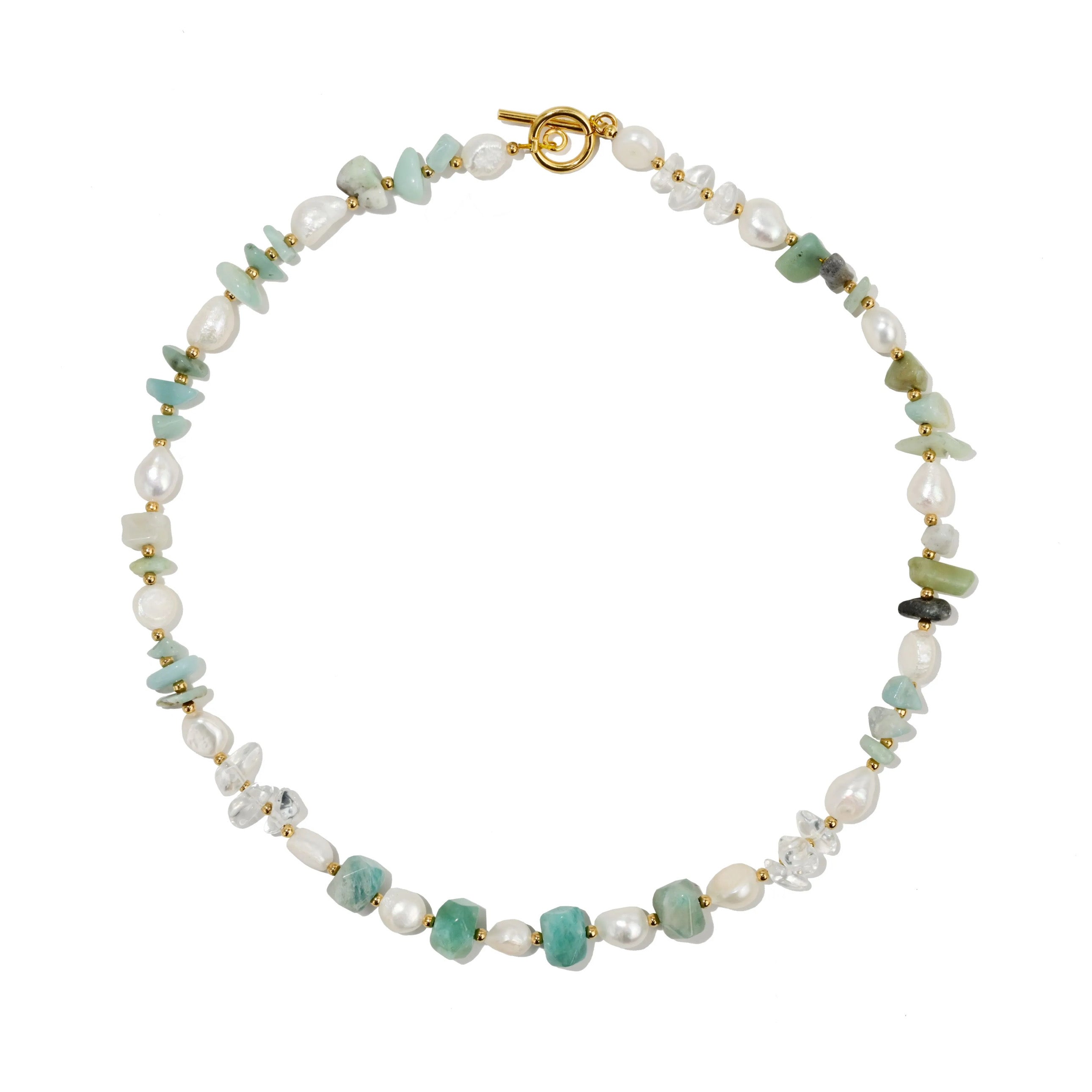 Aquamarine Toggle Necklace