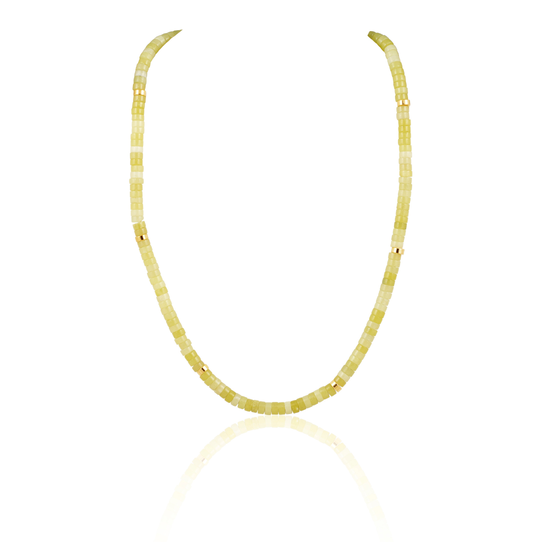 Isla Beaded Necklace Lime