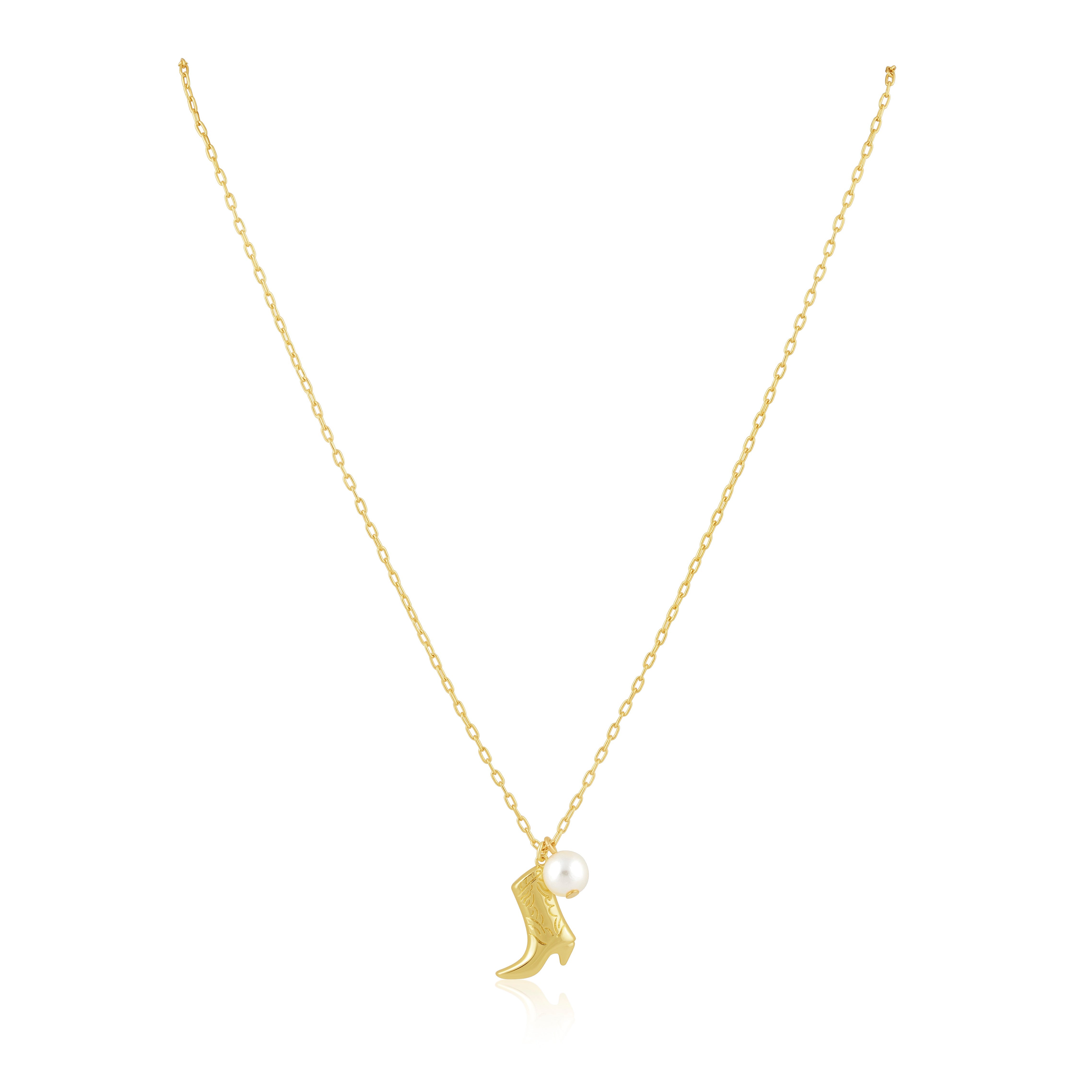 Boot N' Pearl Necklace