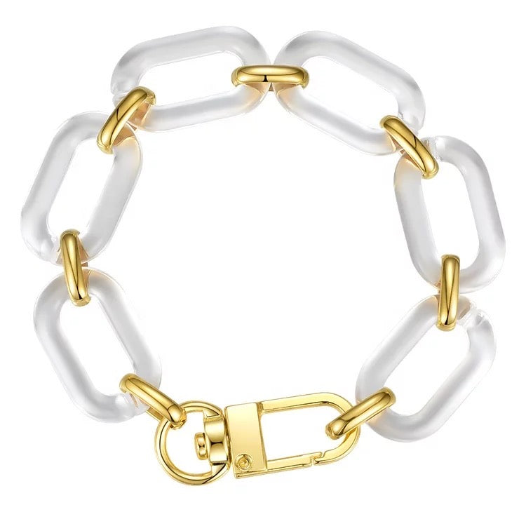Jenna Link Acrylic Clear Bracelet