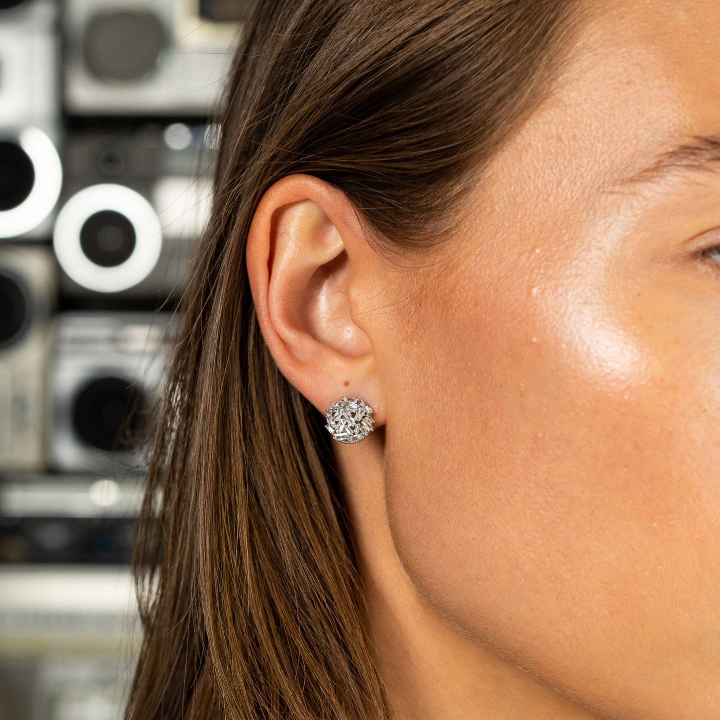 Amara CZ Stud Earring Sahira Jewelry Design