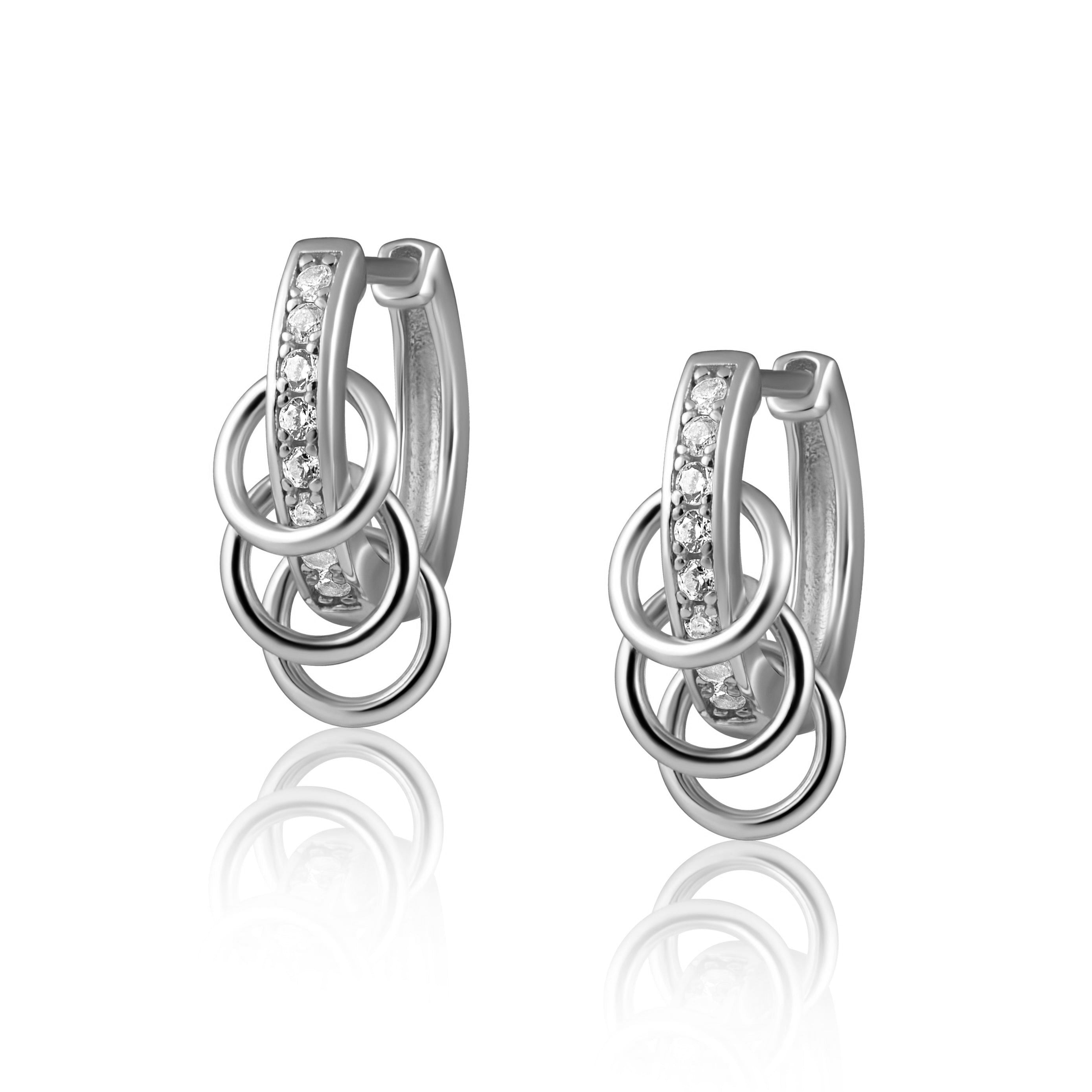 Candice Huggies Earrings Sahira Jewelry Design Silver