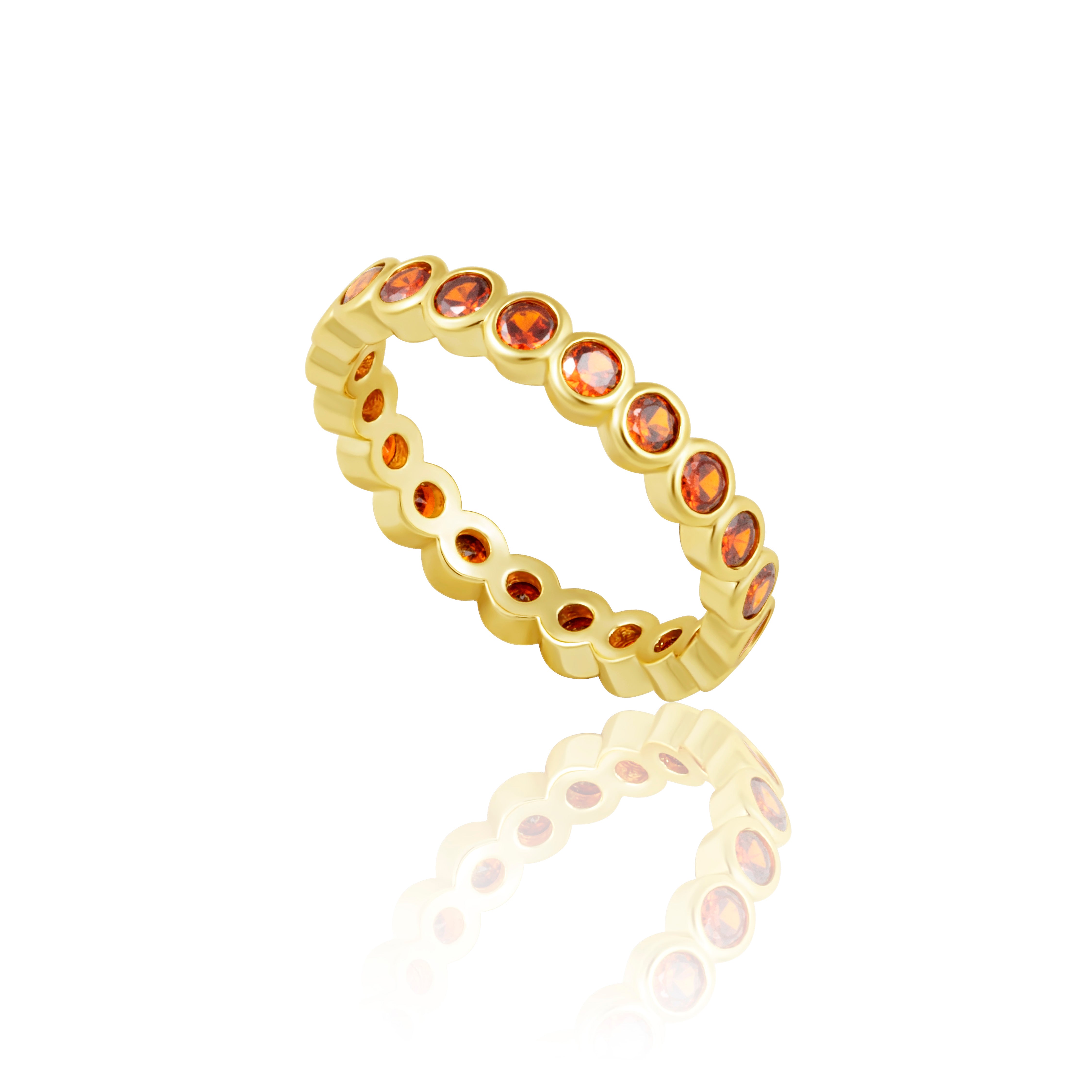Celeste Eternity Ring - Orange Ring Sahira Jewelry Design
