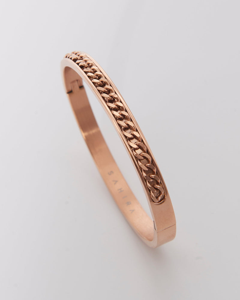 Chain Bangle Sahira Jewelry Design Rose Gold 
