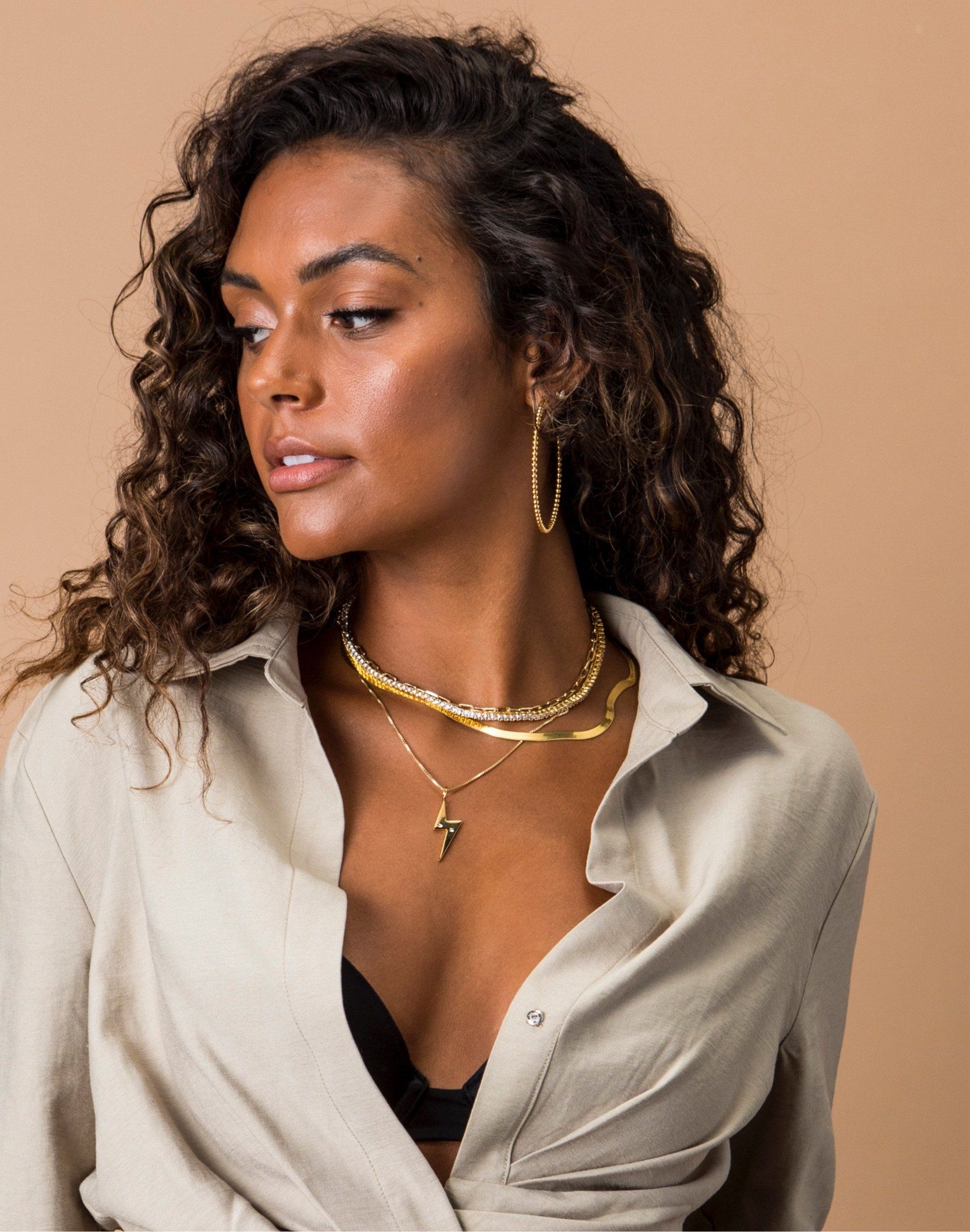 Chelsea Beaded Hoops Earring Sahira Jewelry Design