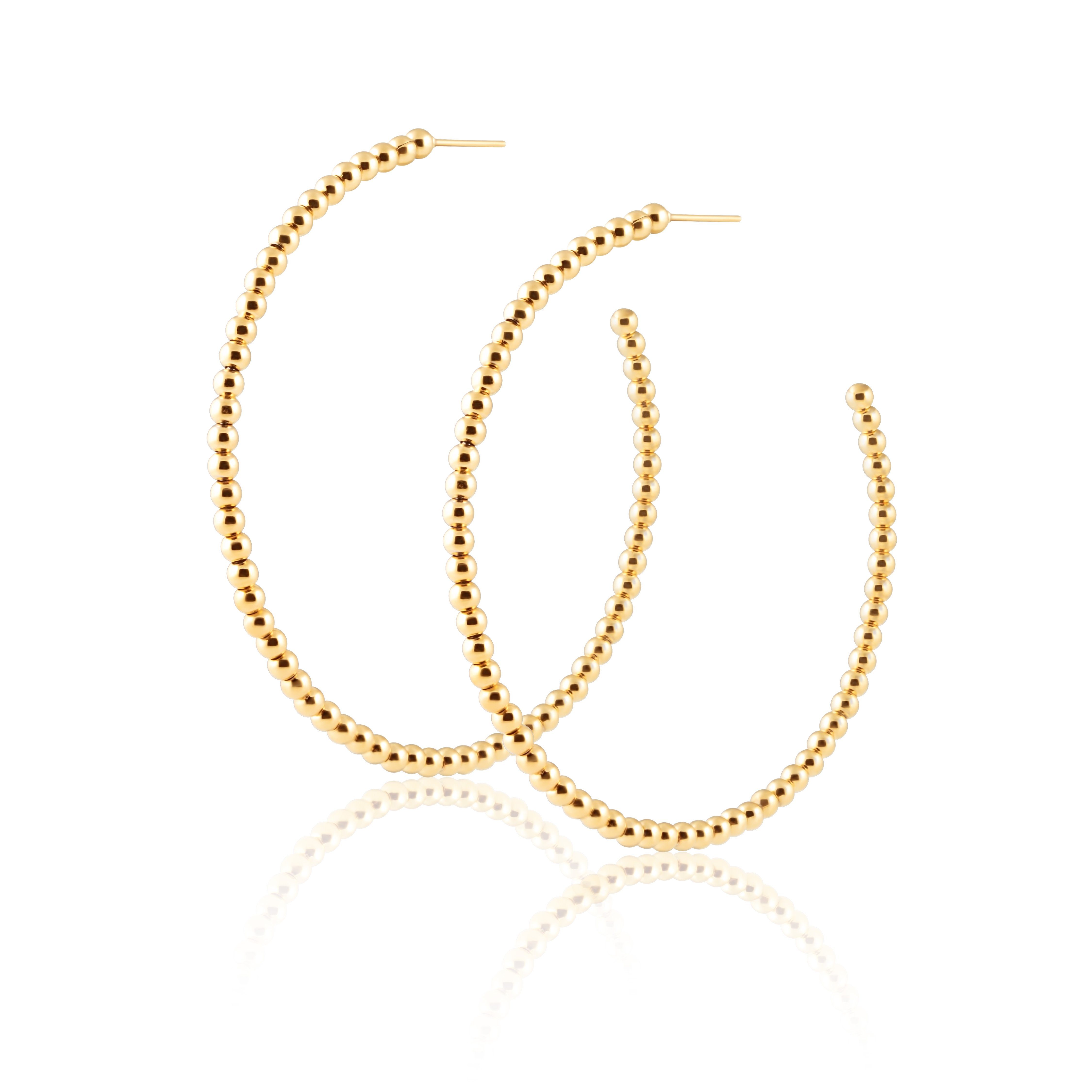 Chelsea Beaded Big Hoops