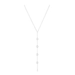 Cindy Pearl Lariat Necklaces Sahira Jewelry Design Silver 