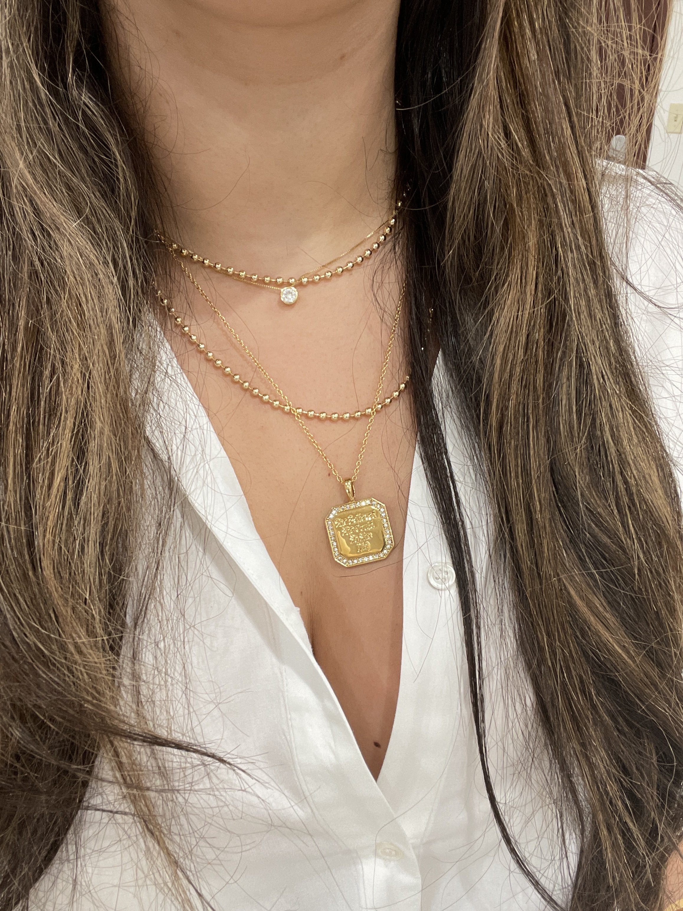 Cz Bezel Necklace Necklace Sahira Jewelry Design