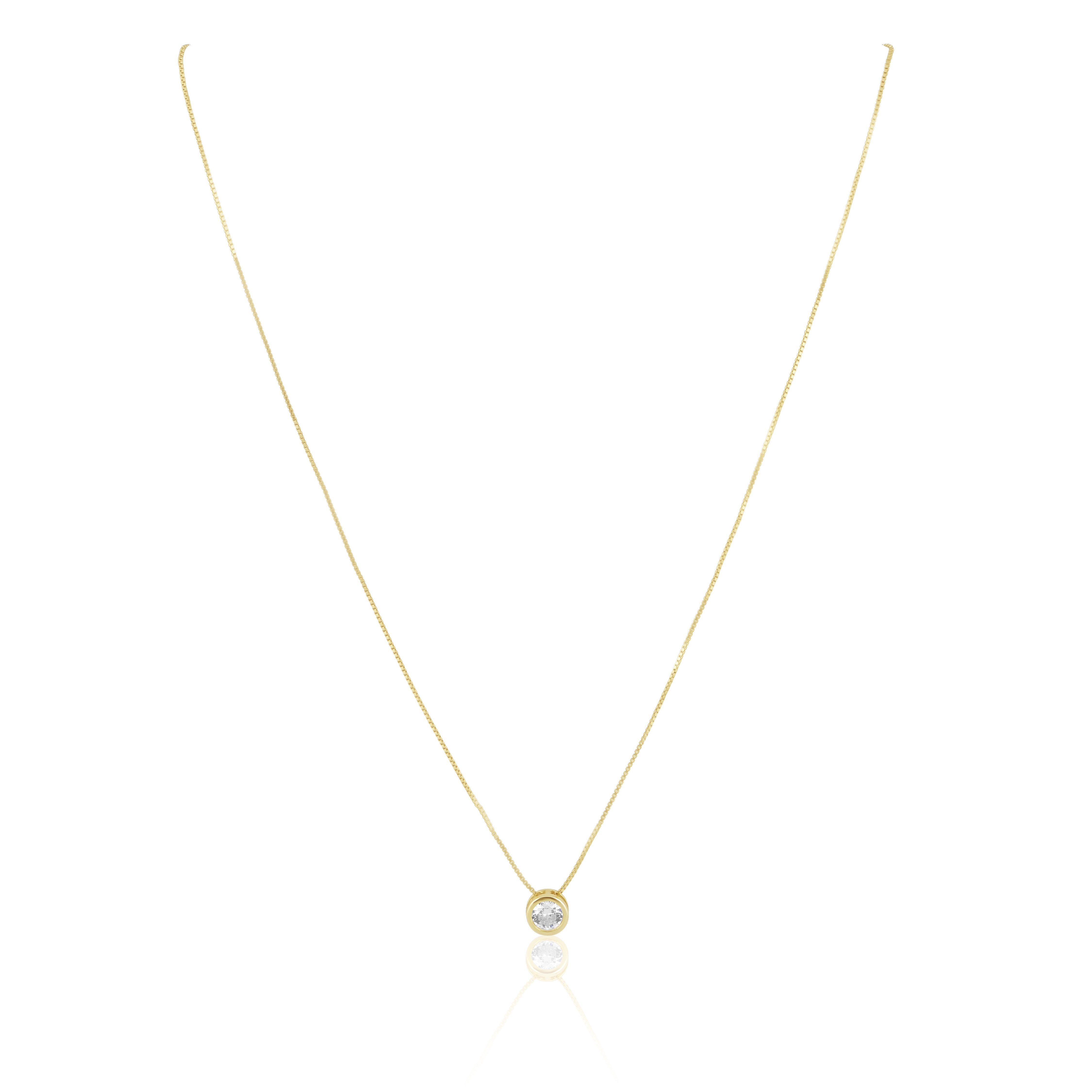 Cz Bezel Necklace Necklace Sahira Jewelry Design