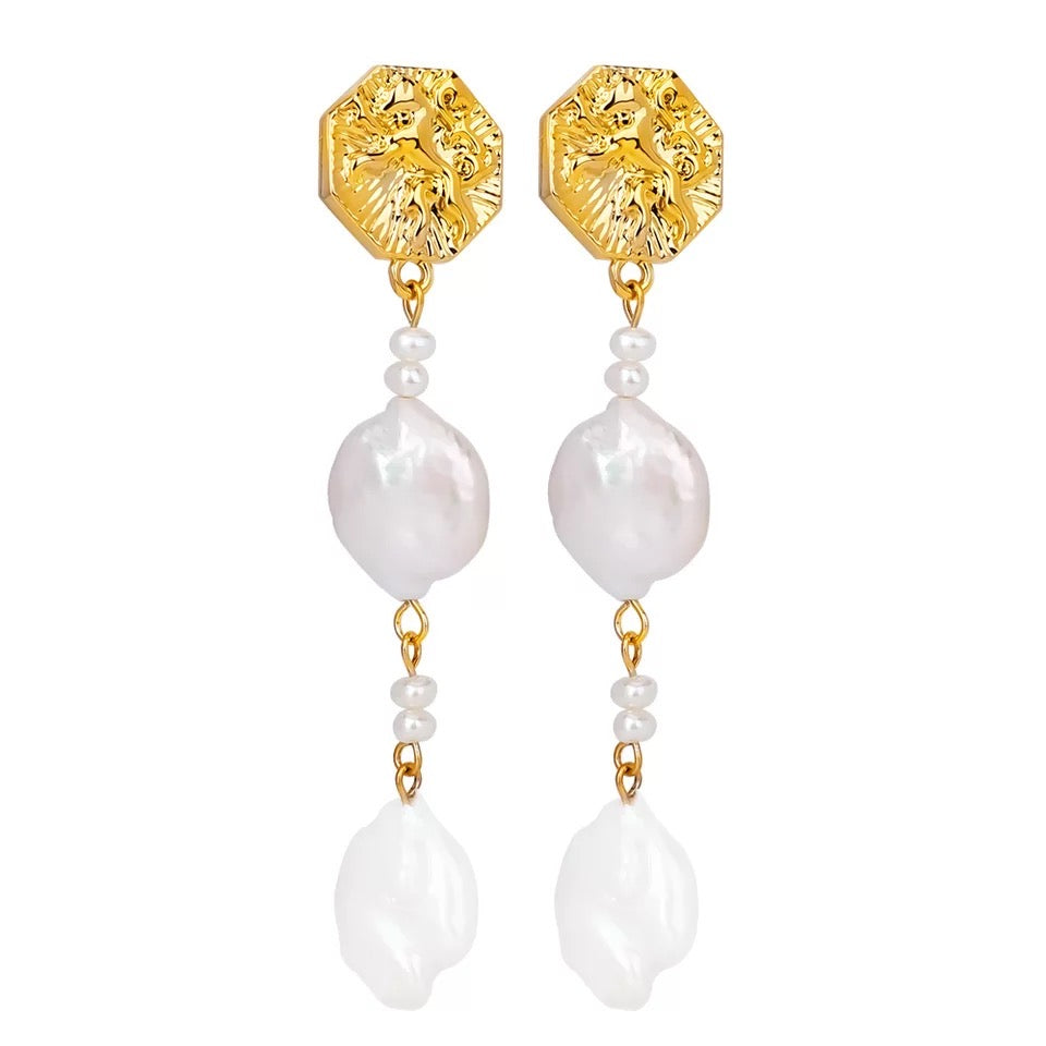 Evelyn Pearl Drop Earring Earrings Sahira Jewelry Design