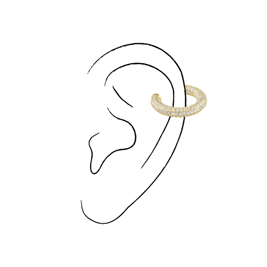 Minimalist gold ear cuff 18K plated sterling silver no piercing hypoallergenic everyday jewelry