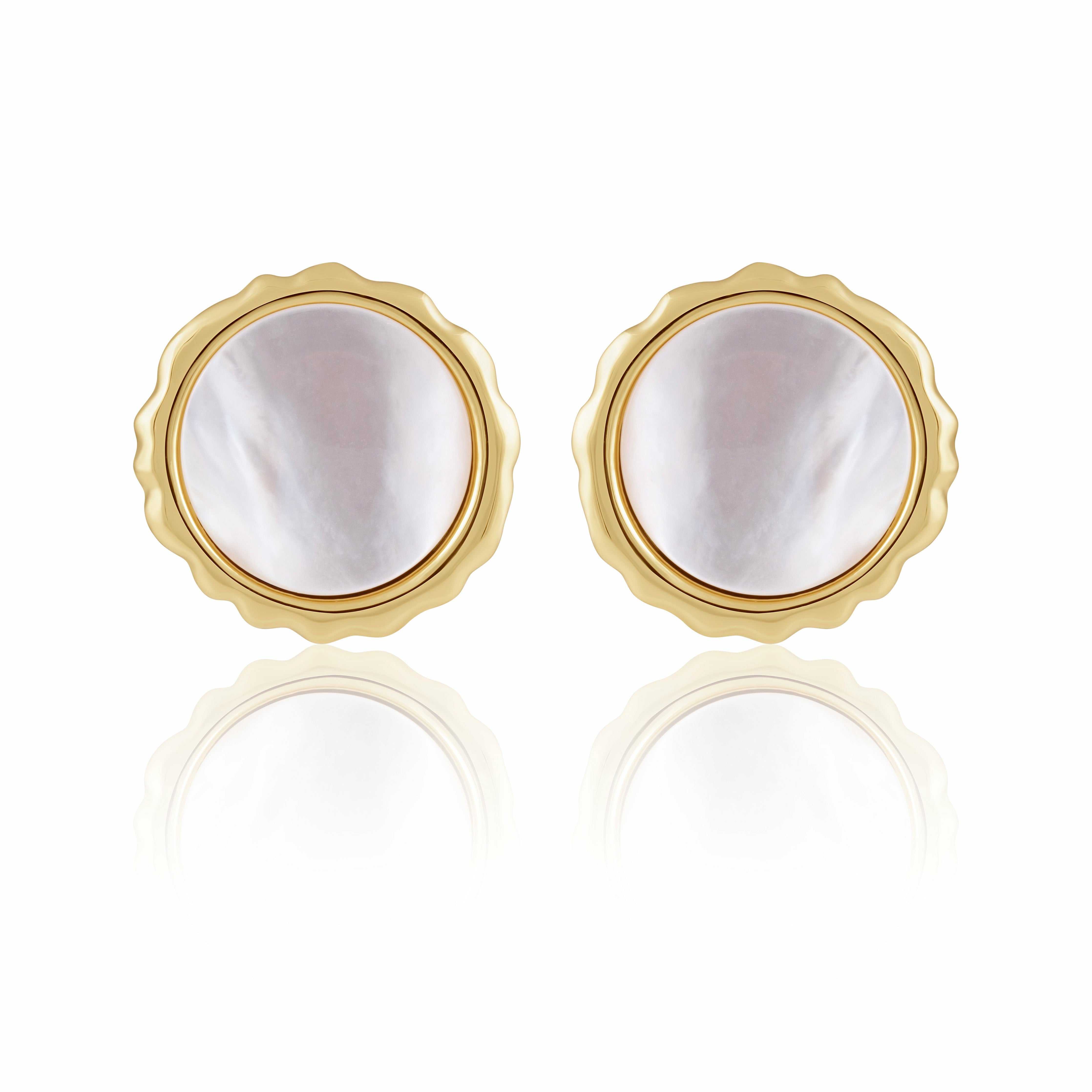 Gwen Mother of Pearl Stud Sahira Jewelry Design