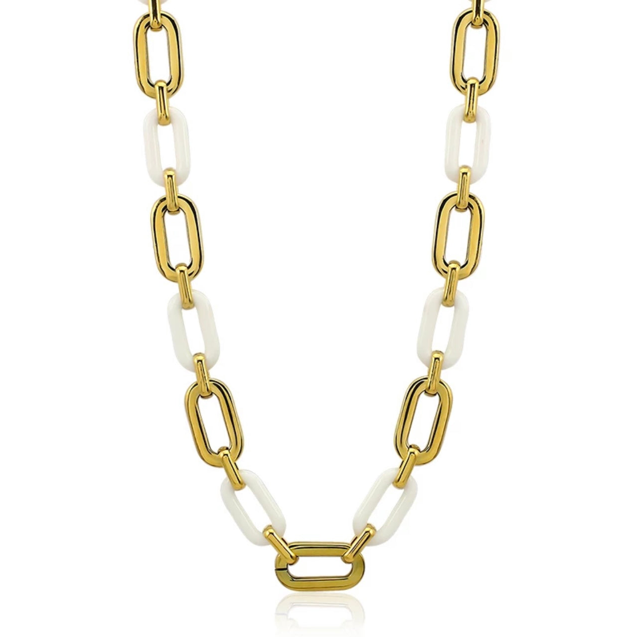 Jenna Acrylic Necklace - White