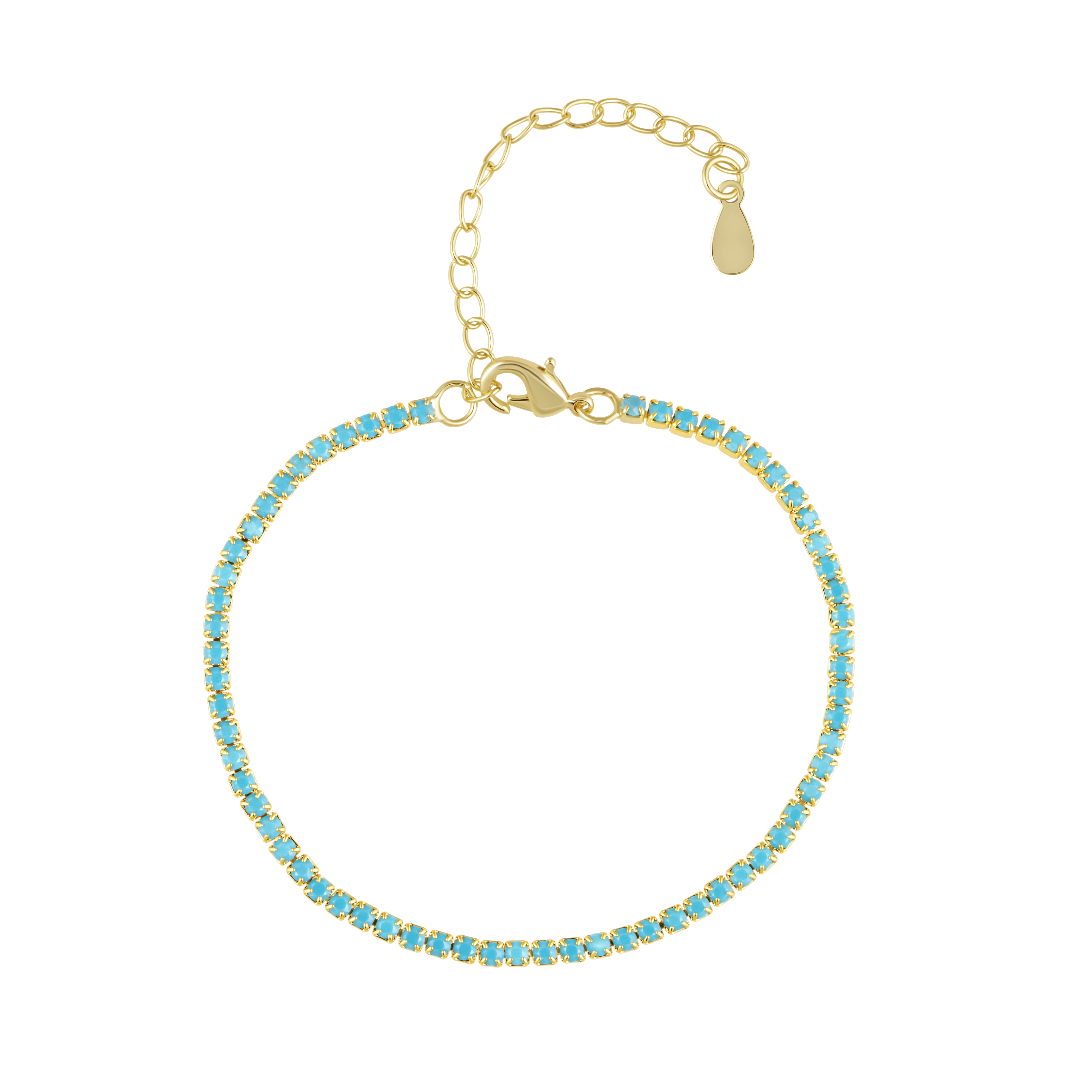 Chloe Tennis Bracelet Turquoise