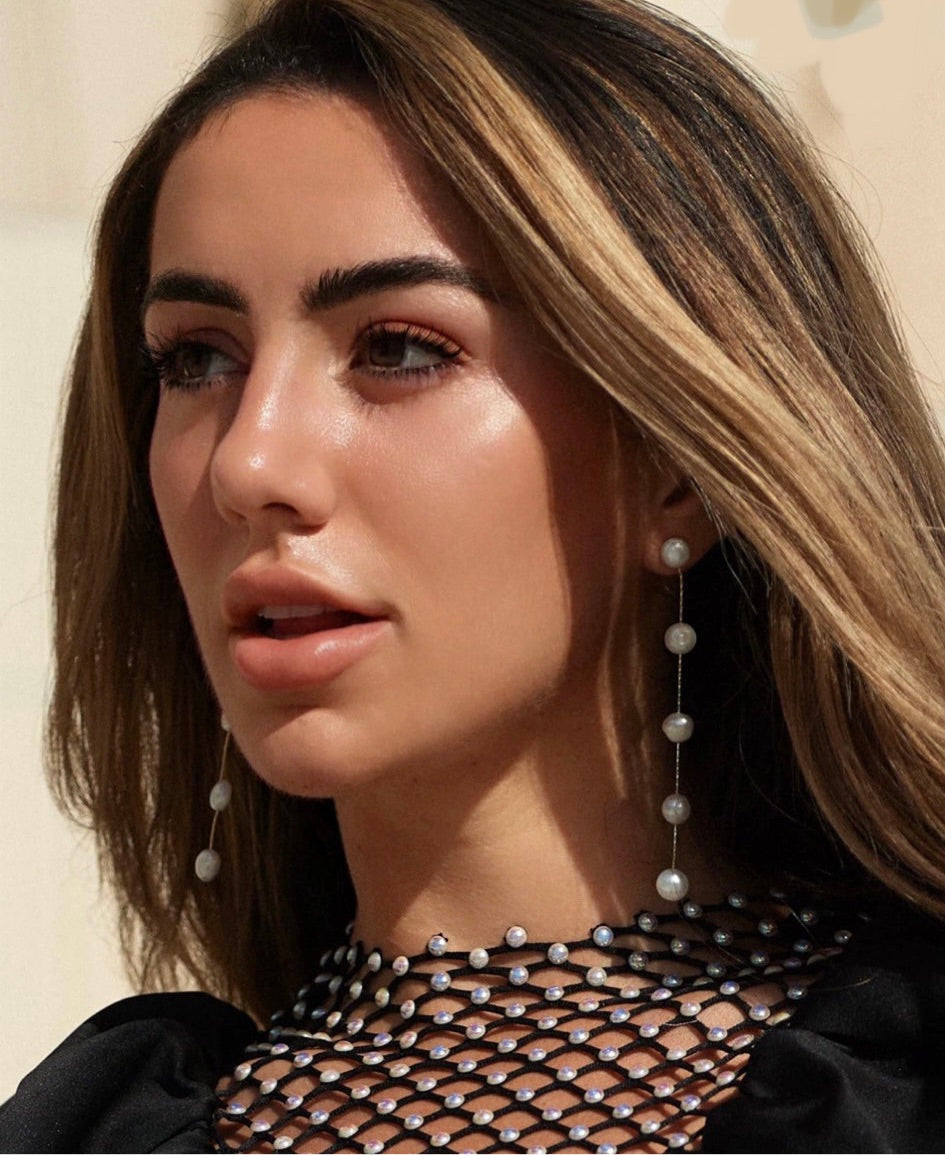 Pendientes colgantes de perlas Valentina