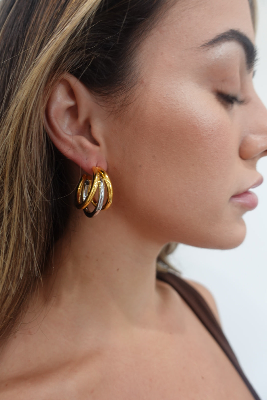 Lexi Tri Hoop - Dos Tonos