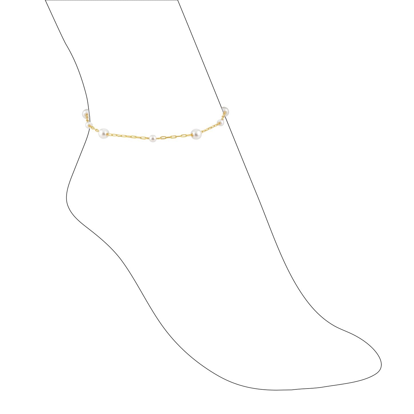 Kalani Pearl Anklet Anklet Sahira Jewelry Design