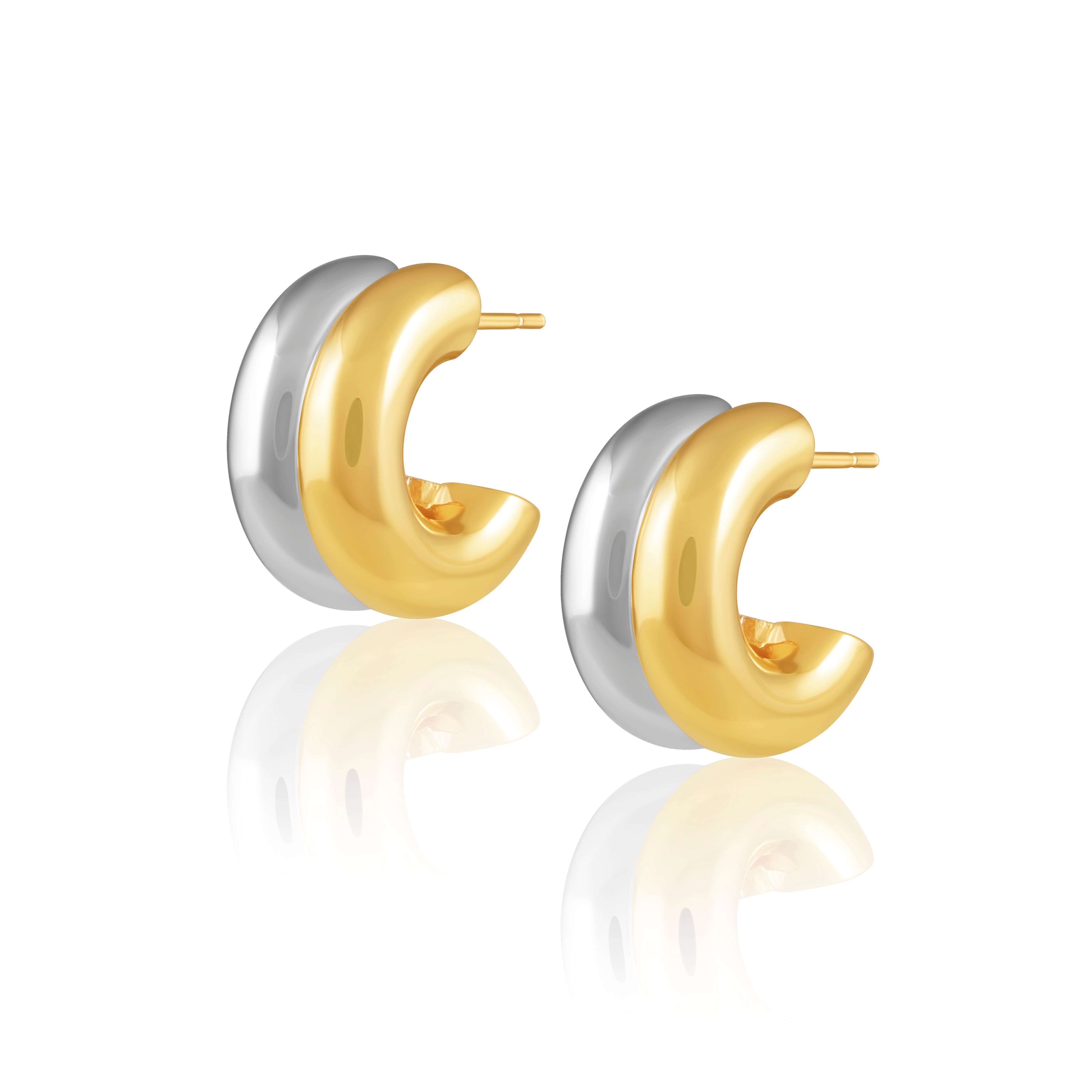 Kylie Two Two Hoops Earrings Sahira Jewelry Design